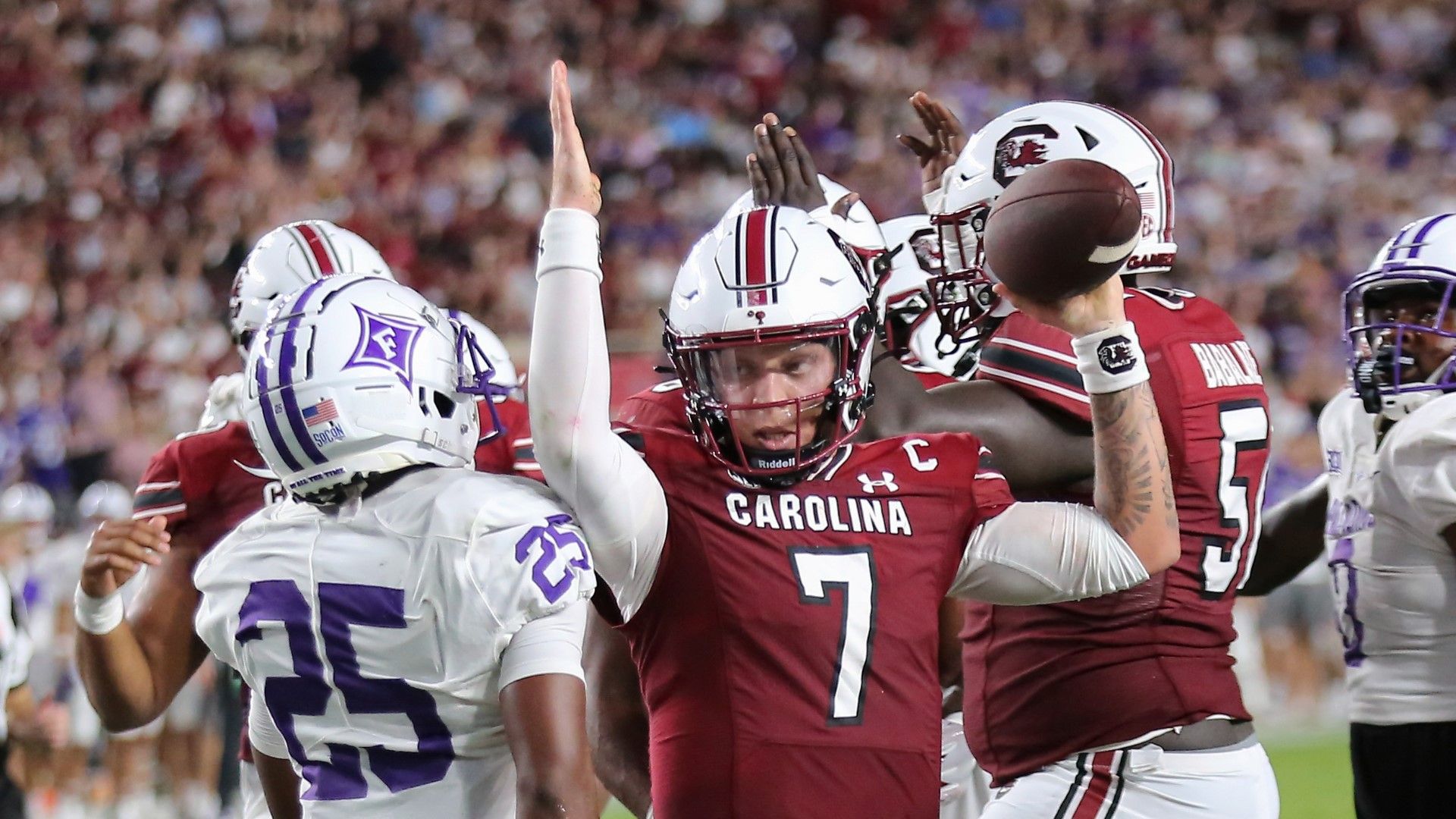 1920x1080 Spencer Rattler Stays Hot, Gamecocks Beat Furman 47 21