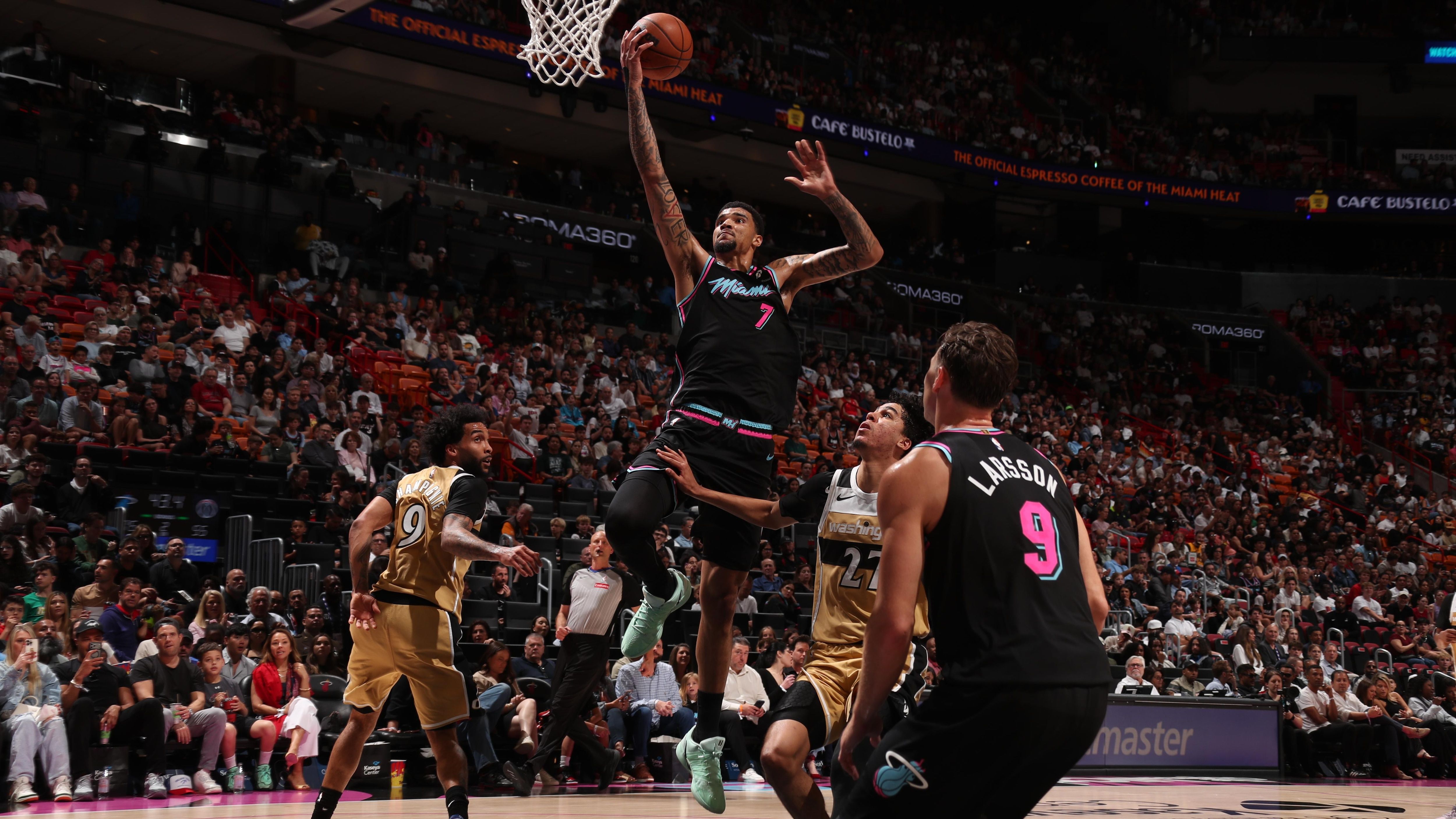 5000x2813 Heat's Kel'el Ware Dominates Vs. Wizards Weeks After Bam Adebayo's Stunning 83 Point Game