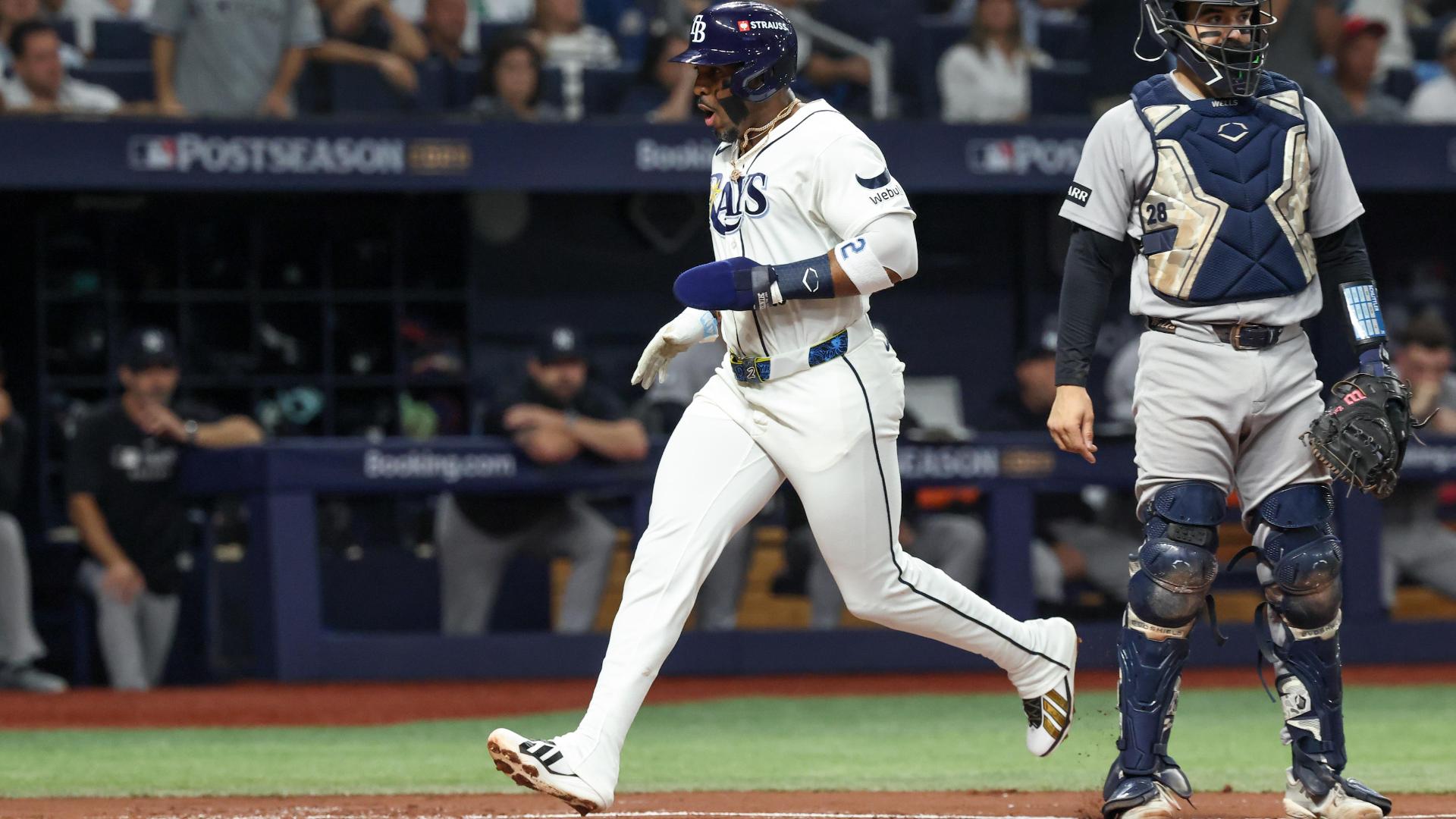 1920x1080 Yandy Diaz scores on Yankees' throwing error to put Rays in front