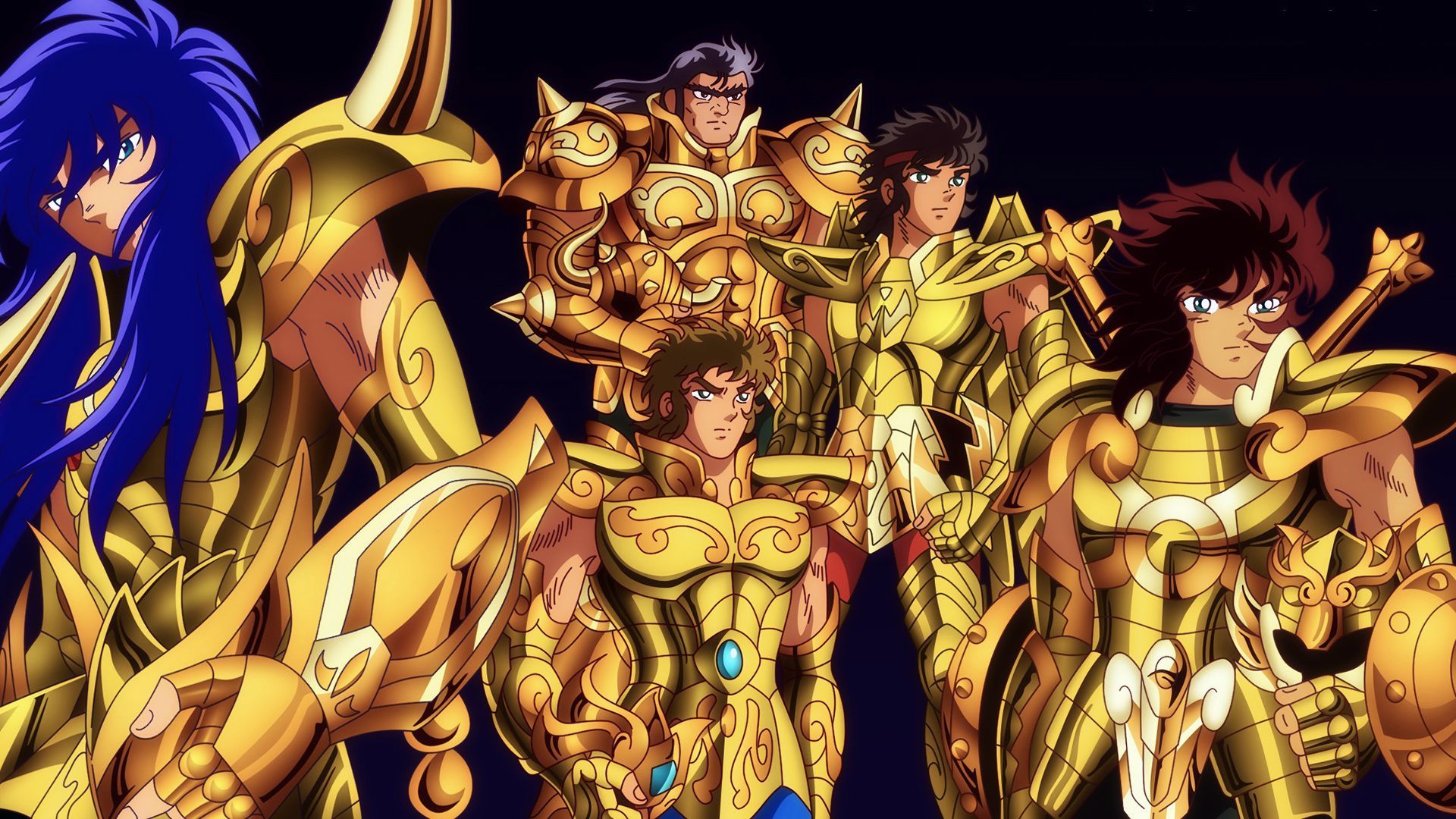 1920x1080 Phone wallpaper: Saint Seiya, Sagittarius Aiolos, Anime, Leo Aiolia, Libra Doko, Scorpio Milo, Taurus Aldebaran 738562