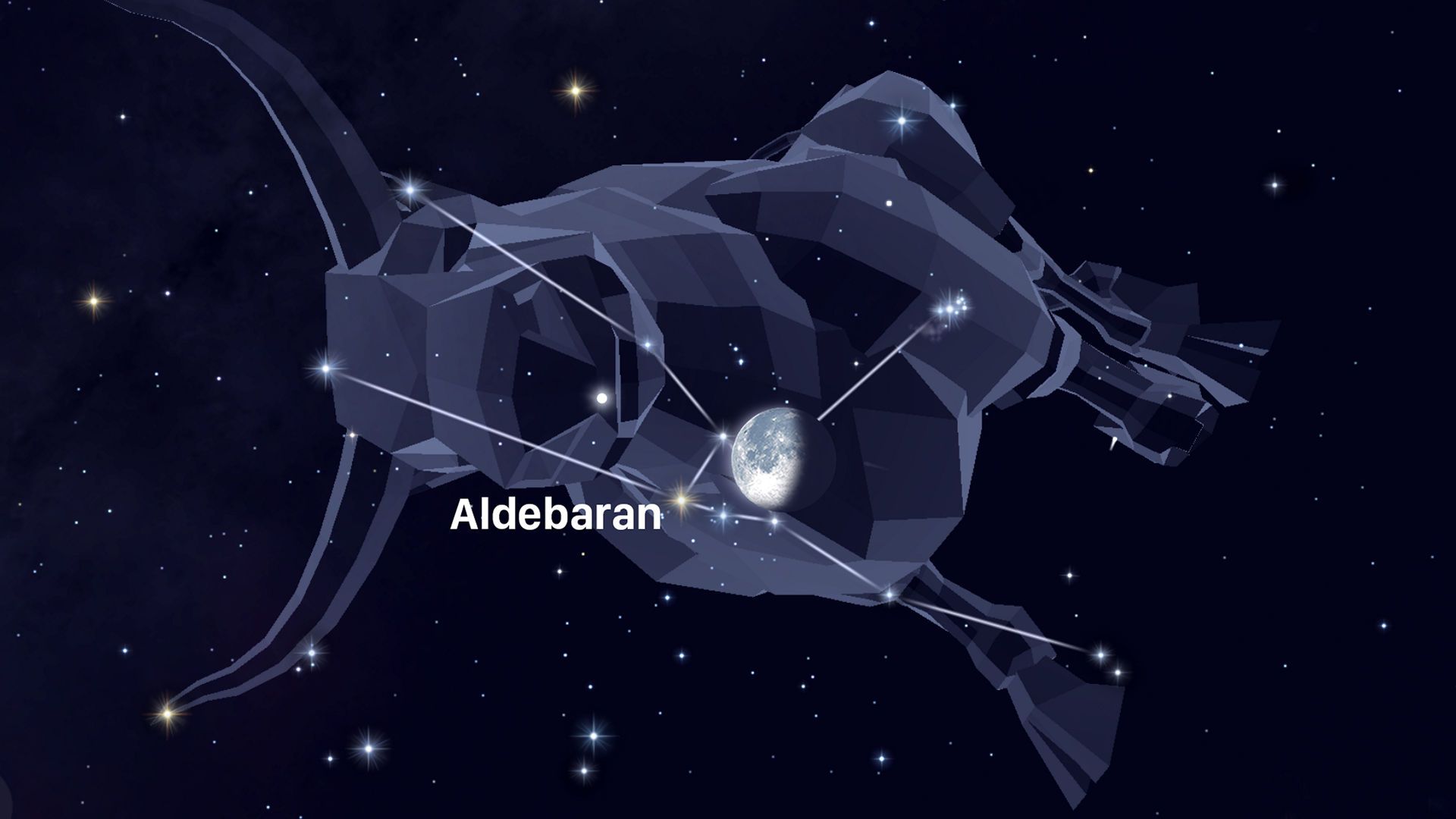 1920x1080 The Moon and Aldebaran