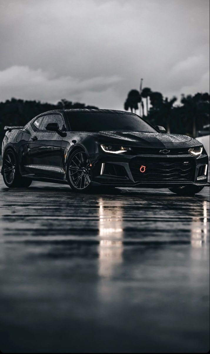 714x1200 Black Chevrolet Camaro in the Rain. Black camaro wallpaper, Chevy camaro zl1 wallpaper, Camaro aesthetic