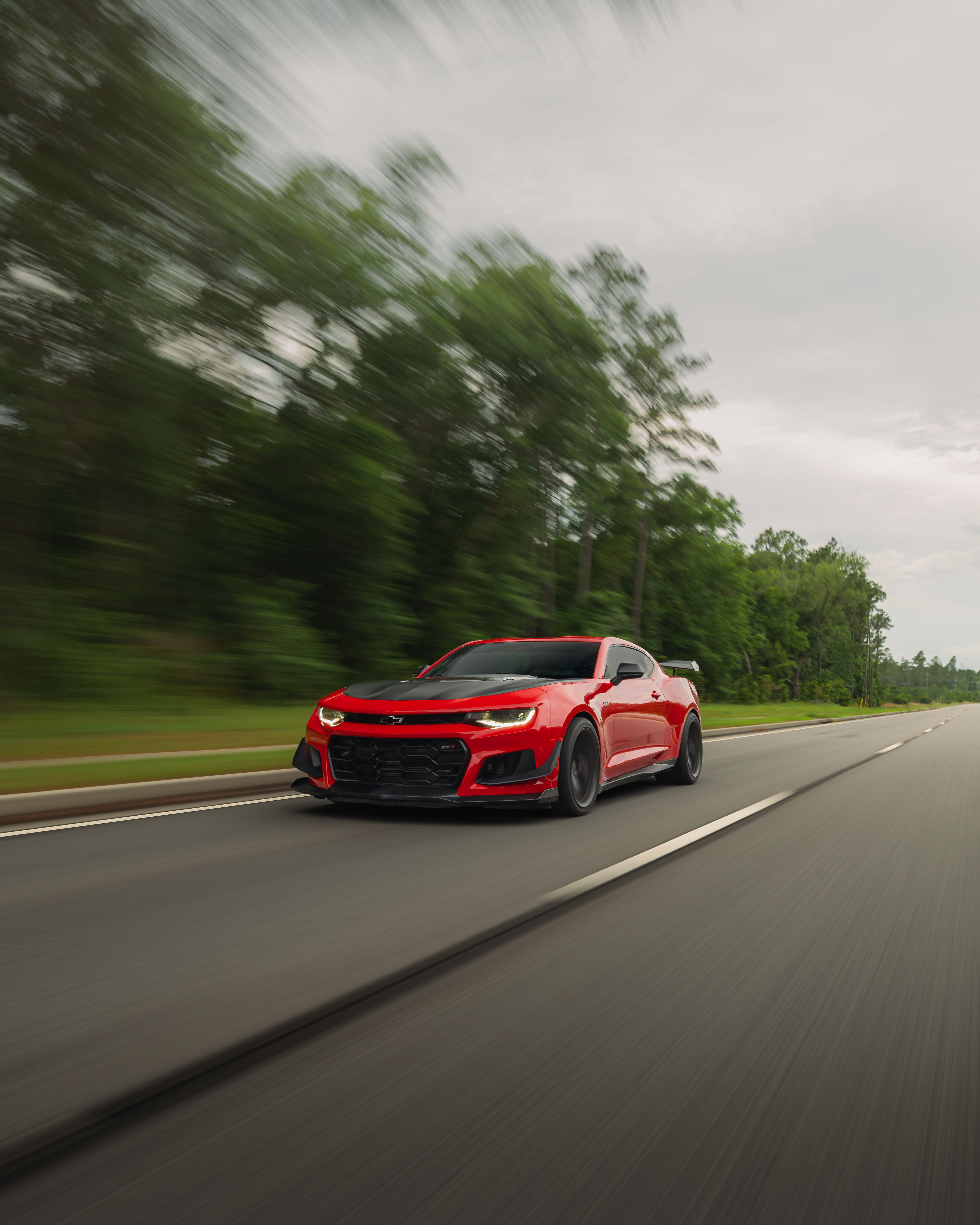 5154x6442 Red Chevrolet Camaro at Public Show · Free