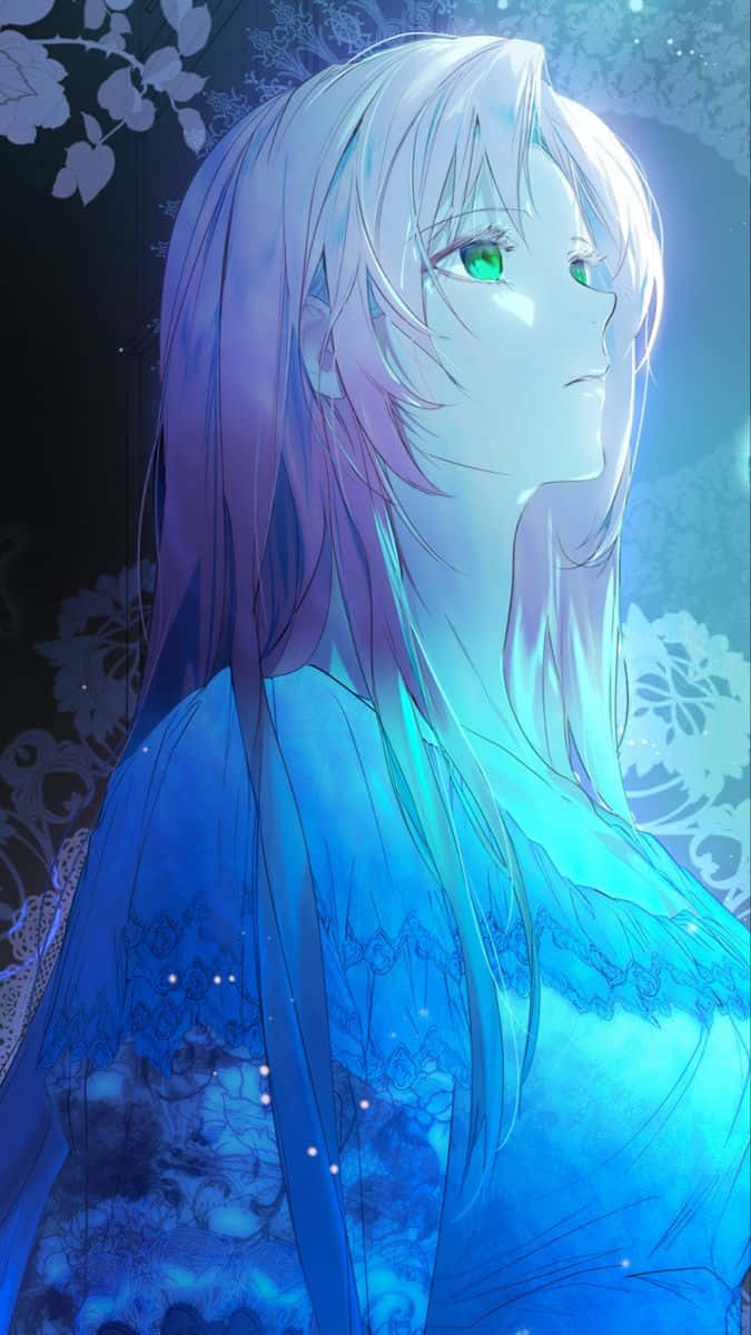 675x1200 Download Ethereal_ Blue_ Manwha_ Character Wallpaper