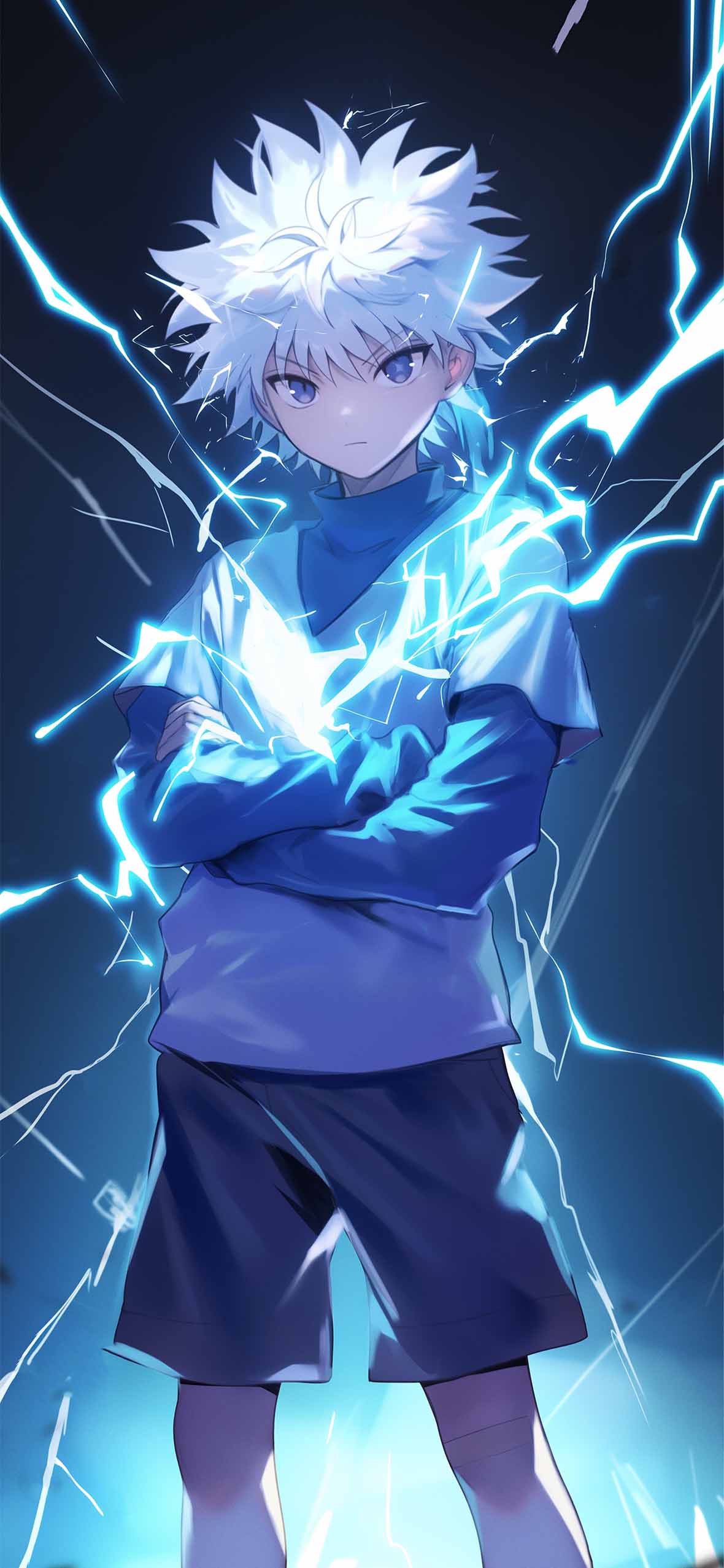 1180x2554 Stunning Killua Hunter x Hunter Anime Wallpaper