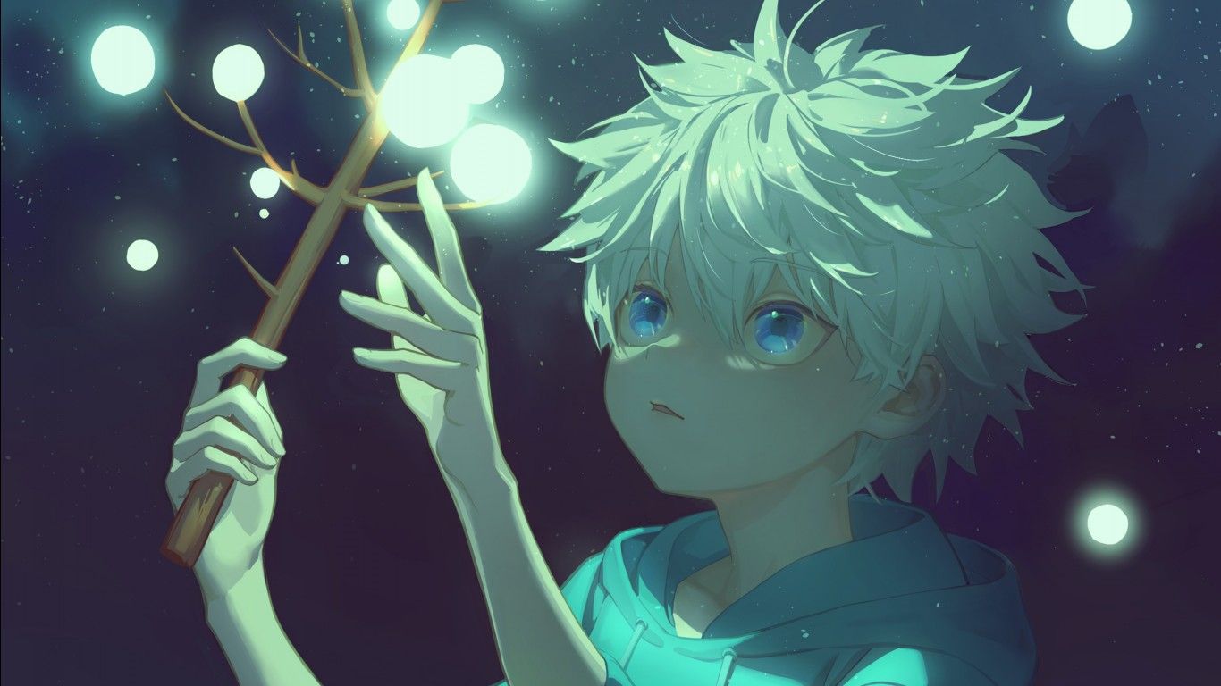 1366x768 Killua Zoldyck HD Hunter x Hunter Wallpaper