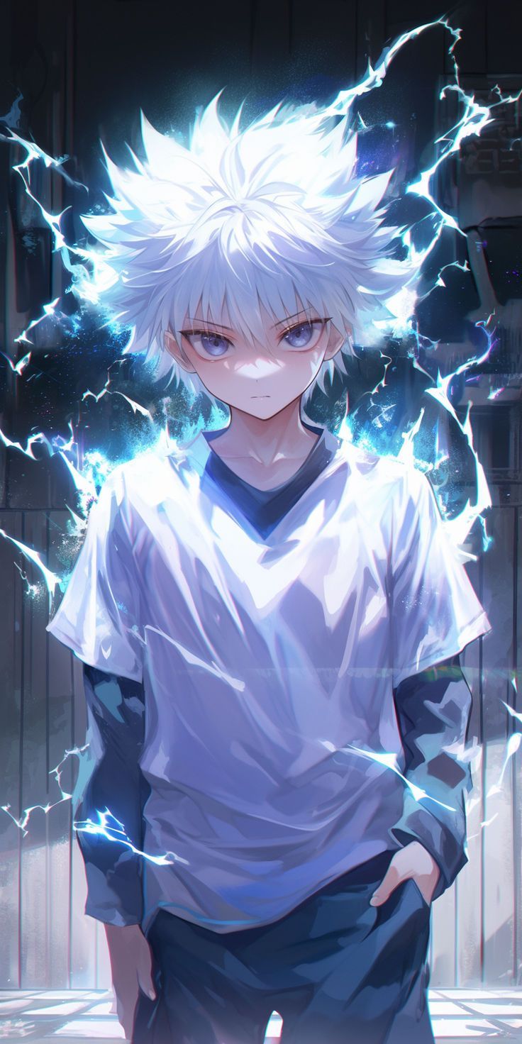 736x1472 Killua Zoldyck. Aesthetic Mobile Wallpaper