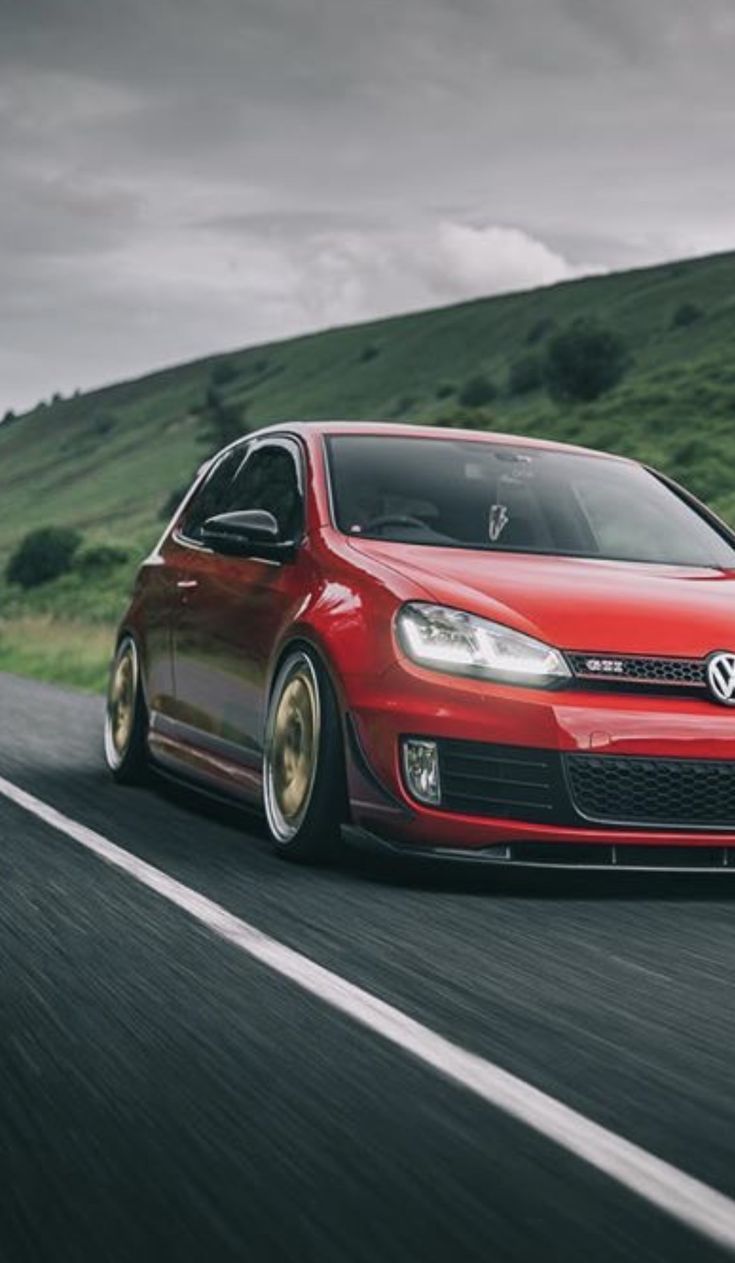 735x1263 Mk 6 Golf GTI in Action. Mk6 gti wallpaper, Red volkswagen gti on road, Red golf gti wallpaper