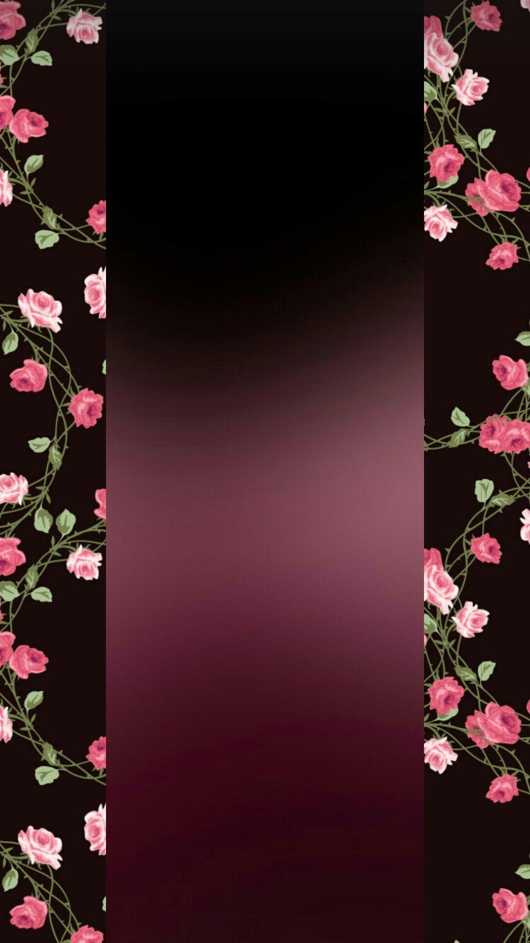 1080x1920 Pink And Black Flower Wallpaper