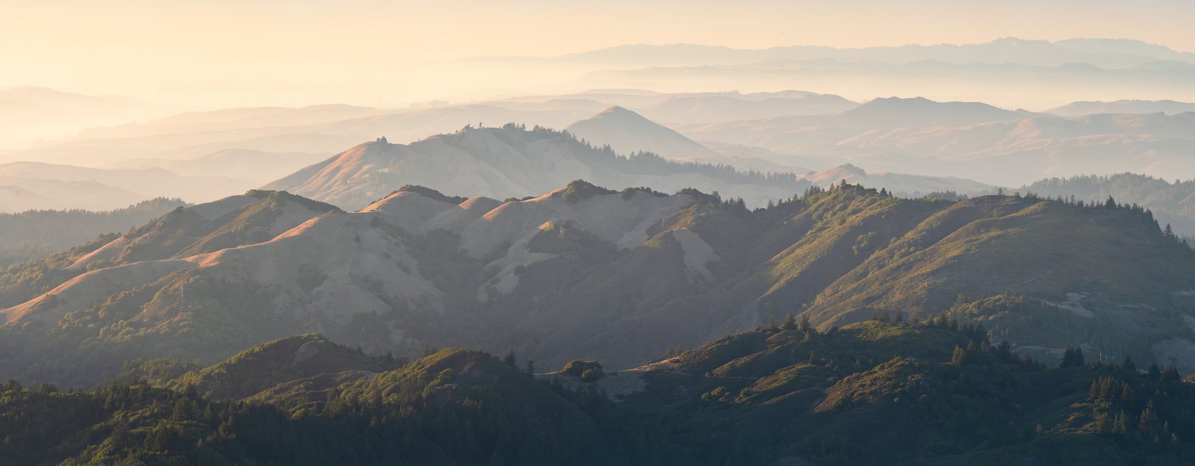 2400x936 Beautiful photo of hills: Fine art photo