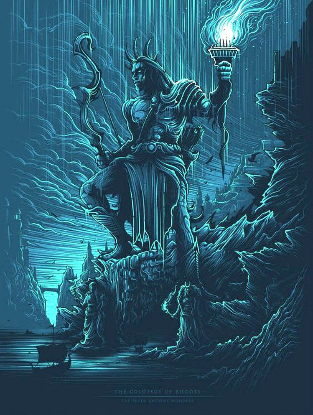 1080x1434 The Colossus of Rhodes Cross Stitch Pattern Pdf Format New Zealand