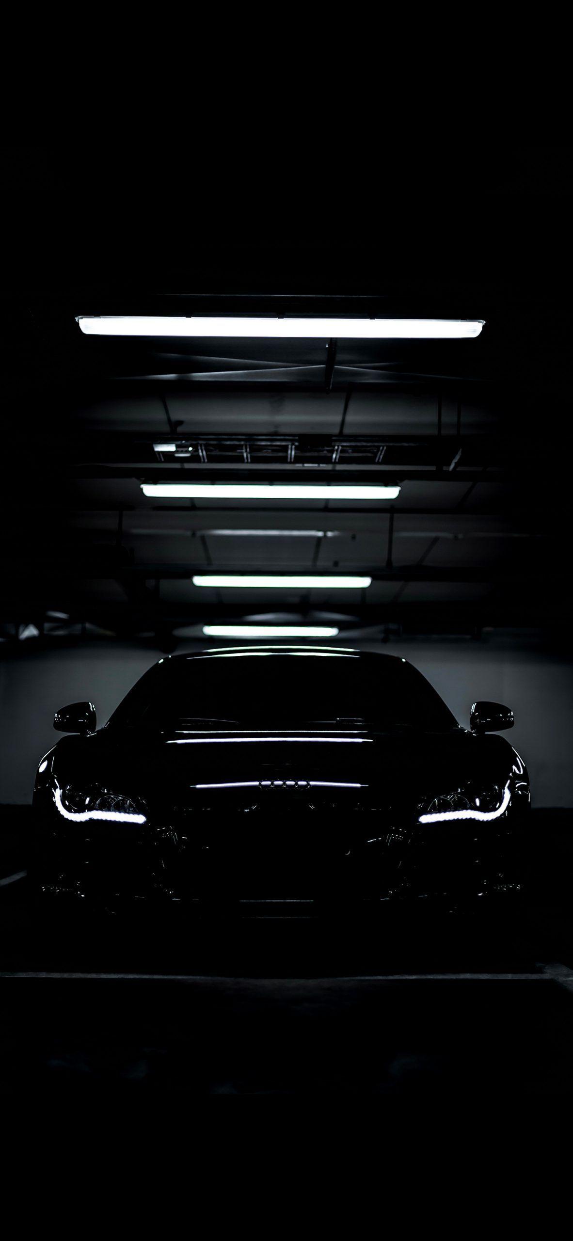 1182x2560 Parked Black Audi R8. Audi r8 wallpaper, Black audi, Audi r8 matte black