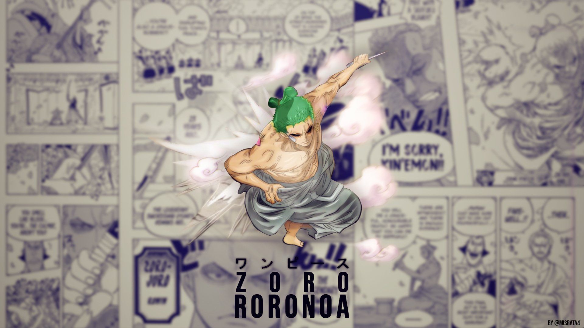 1920x1080 Zoro Manga Wallpaper
