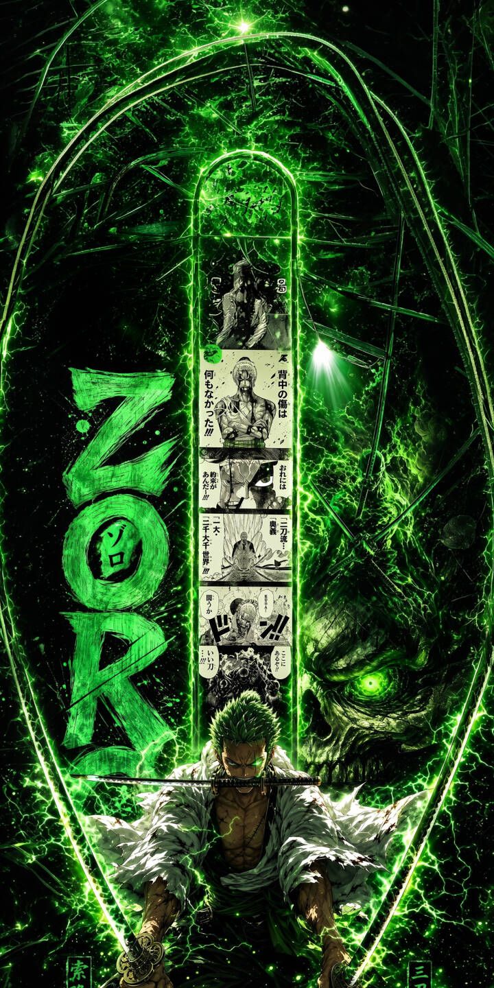 720x1440 Glowing Zoro Manga Panels Wallpaper 1080x2340 Wallpaper For Samsung Galaxy S24 S23 S Samsung Galaxy A72 A OnePlus 8 8T 9 9R 10 10R OnePlus Nord 2 Xiaomi Mi 10 11 12 13