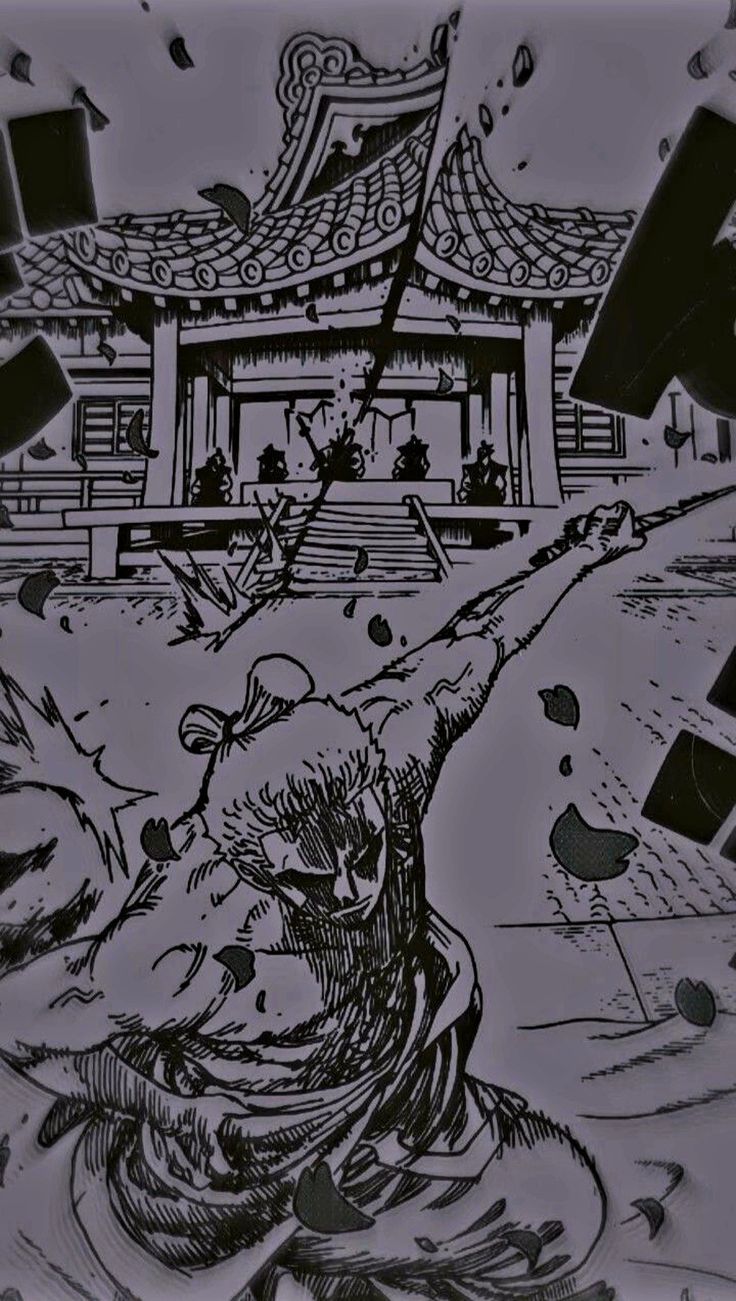 736x1301 Wano Kuni Zoro Manga Wallpaper