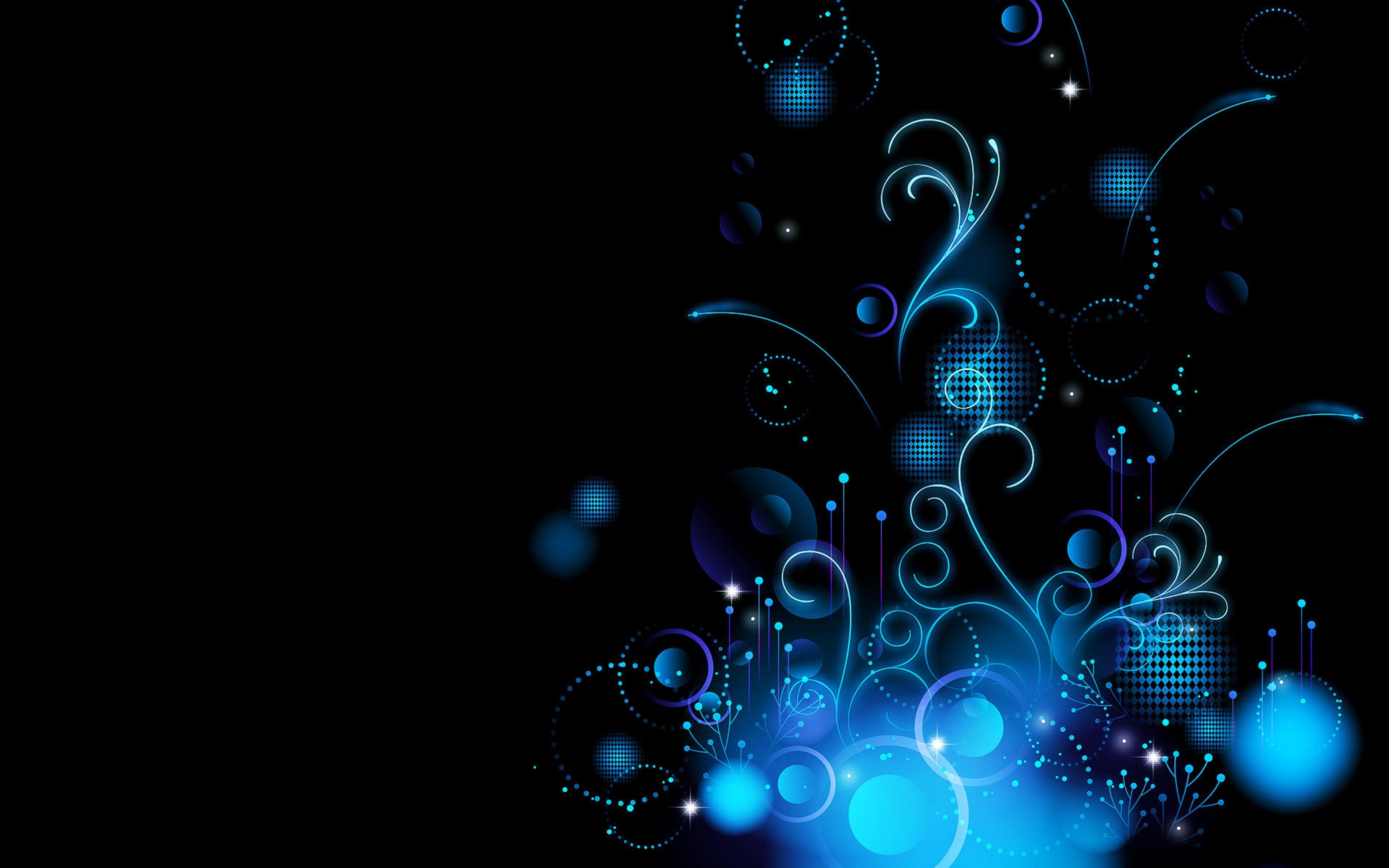 3840x2400 abstract, Art, Background, Colorful, Colors, Flowers, Glowing, Blue, Wallpaper Wallpaper HD / Desktop and Mobile Background