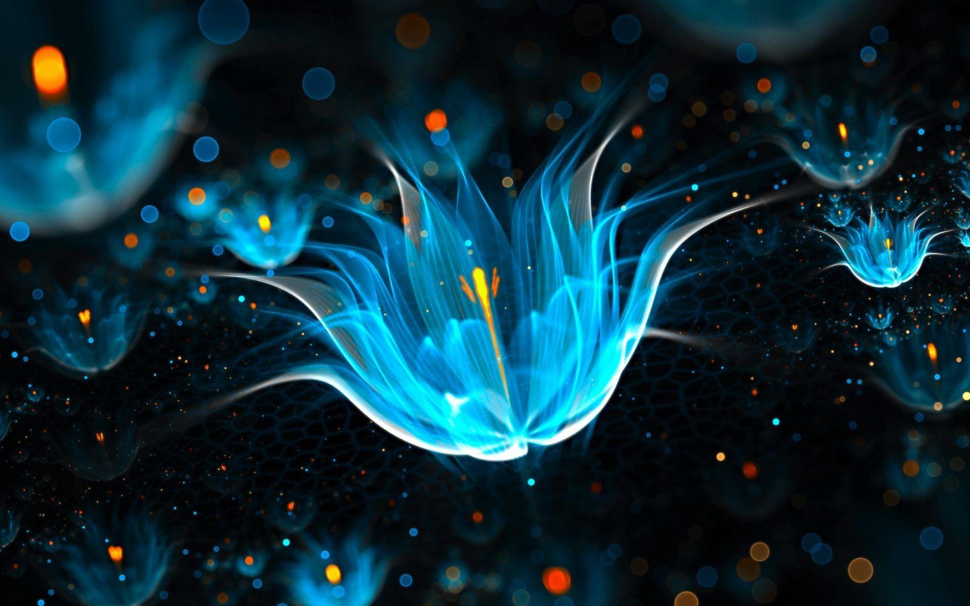 1920x1200 Blue Neon Wallpaper