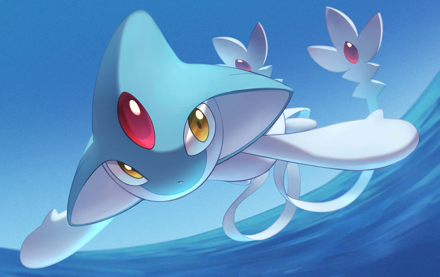 1500x944 Download Azelf Flying Above Water Wallpaper