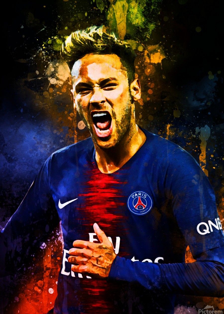 900x1260 Neymar Jr by Coolbits Artworks Wall Art