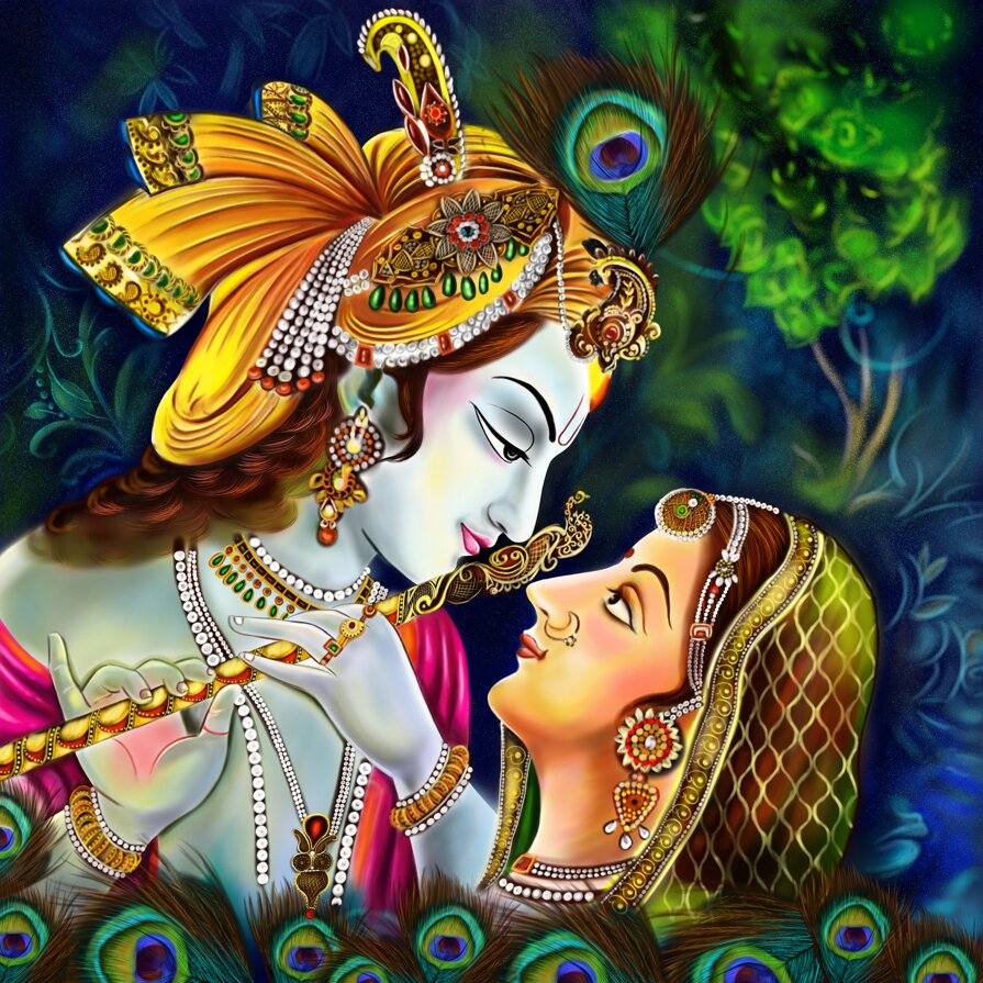 895x895 Radha Krishna Wallpaper. Peel & Stick Premium Wallpaper