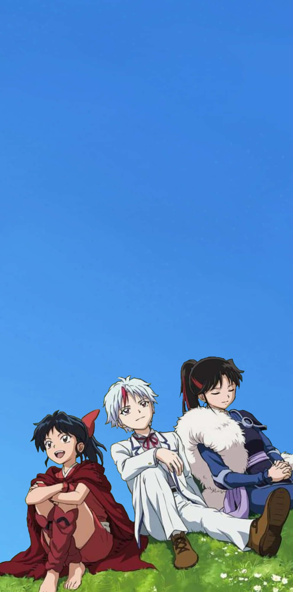 989x1998 Download Towa, Setsuna, And Moroha Half Demon Princesses Wallpaper