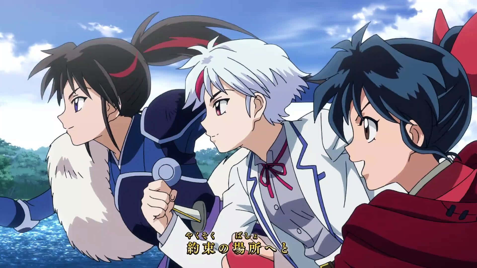 1920x1080 Download The Yashahime Trio: Towa, Setsuna, and Moroha in Action Wallpaper