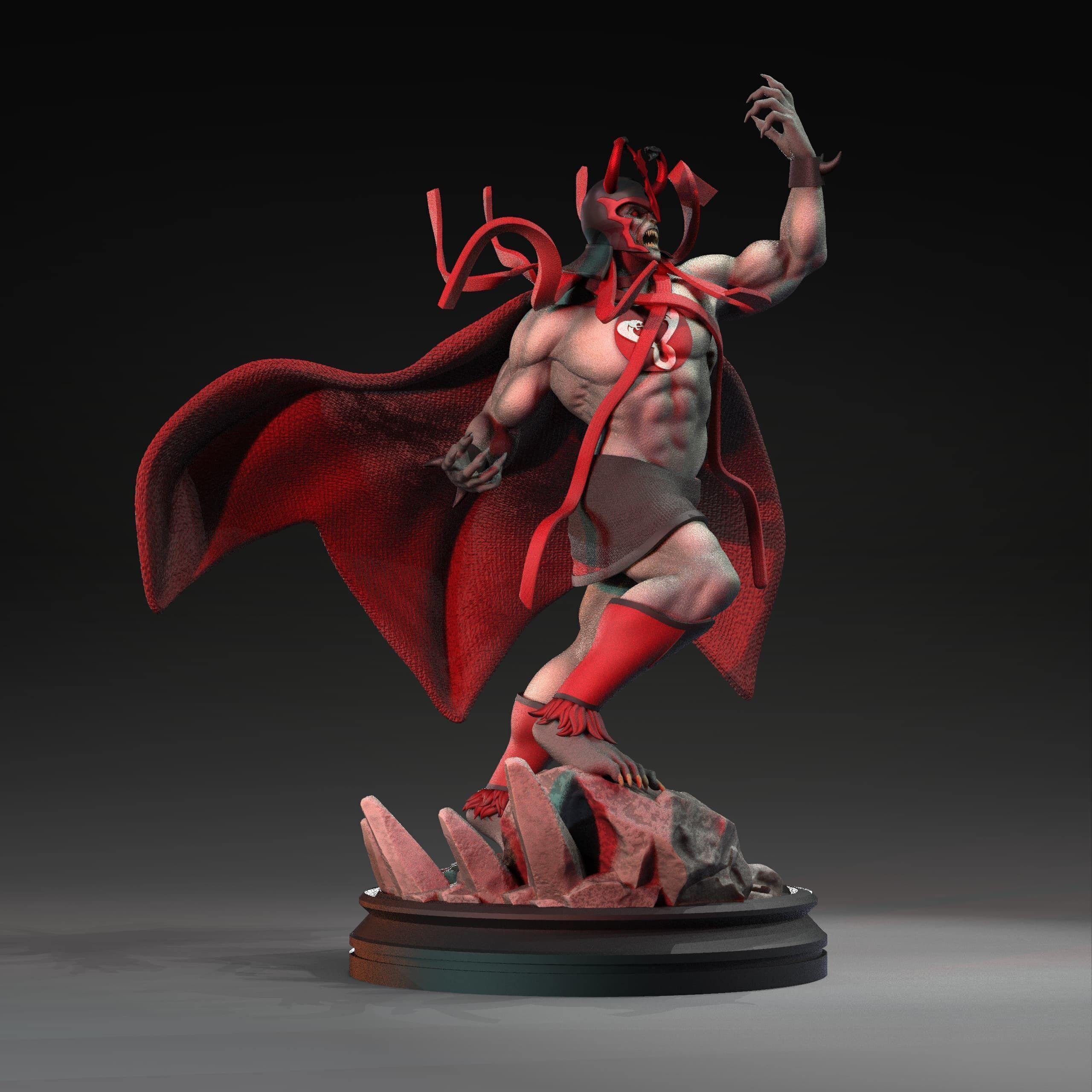 2560x2560 Mumm Ra Red and Black Thundercats STL collectibles 3D model 3D printable