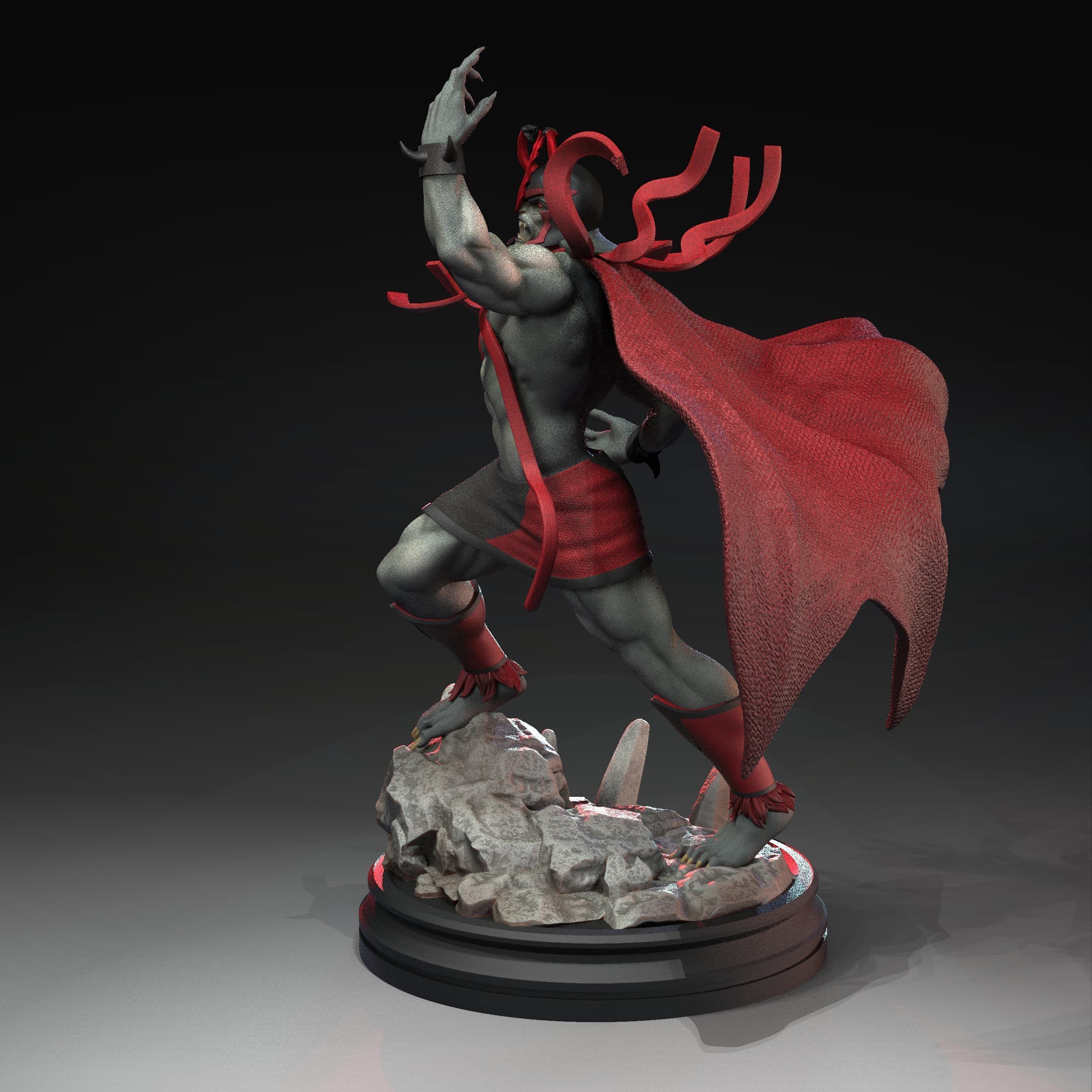 2560x2560 Mumm Ra Red and Black Thundercats STL collectibles 3D model 3D printable