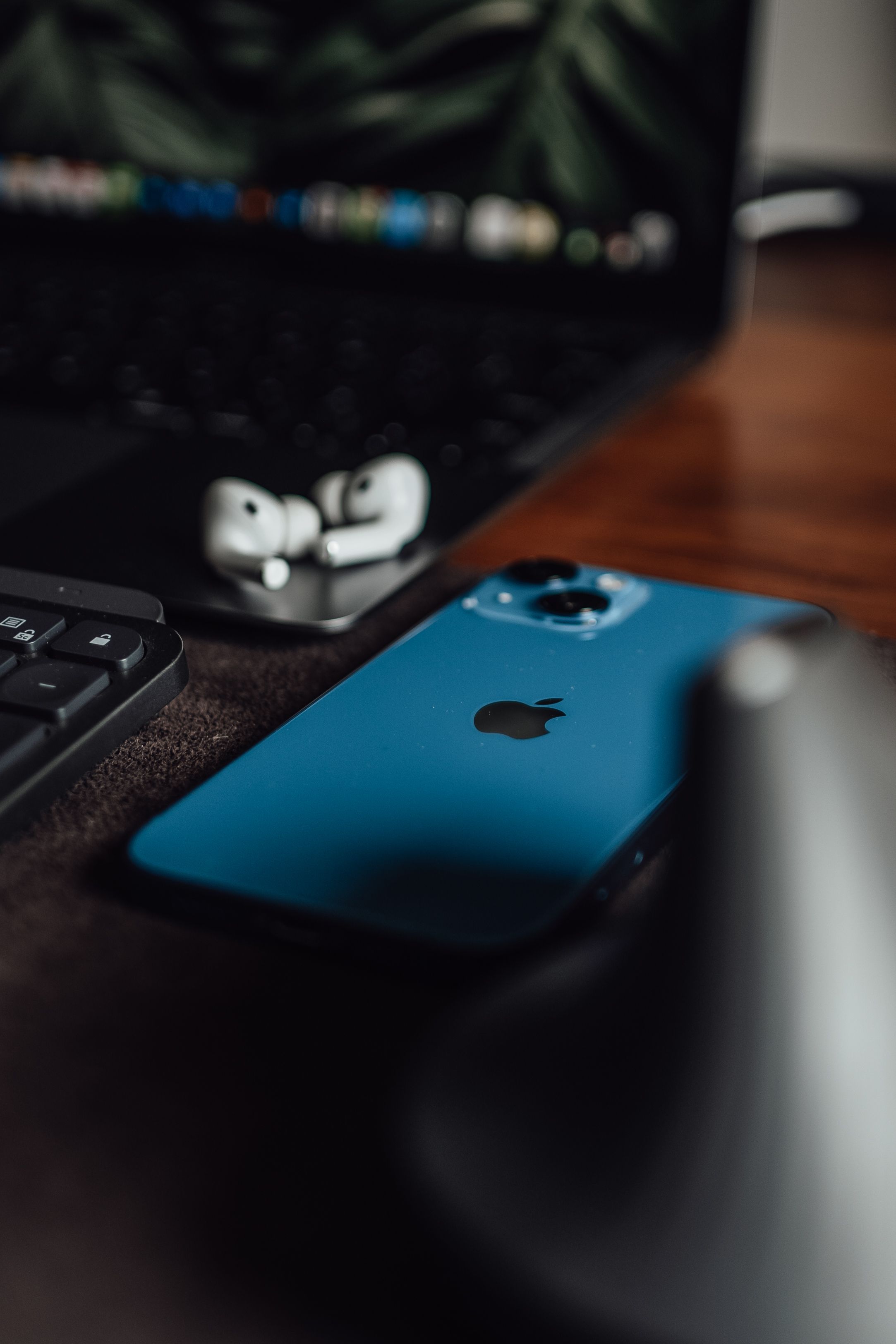 2166x3249 An iPhone 13 and Airpods Pro on the Table · Free