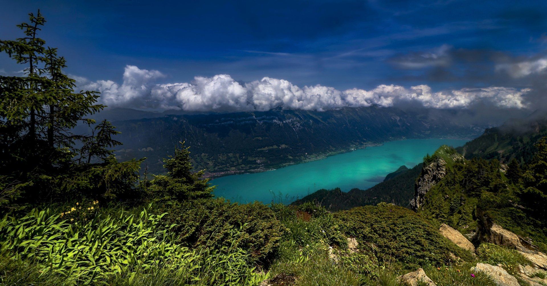 1920x1004 Lake Brienz Panorama
