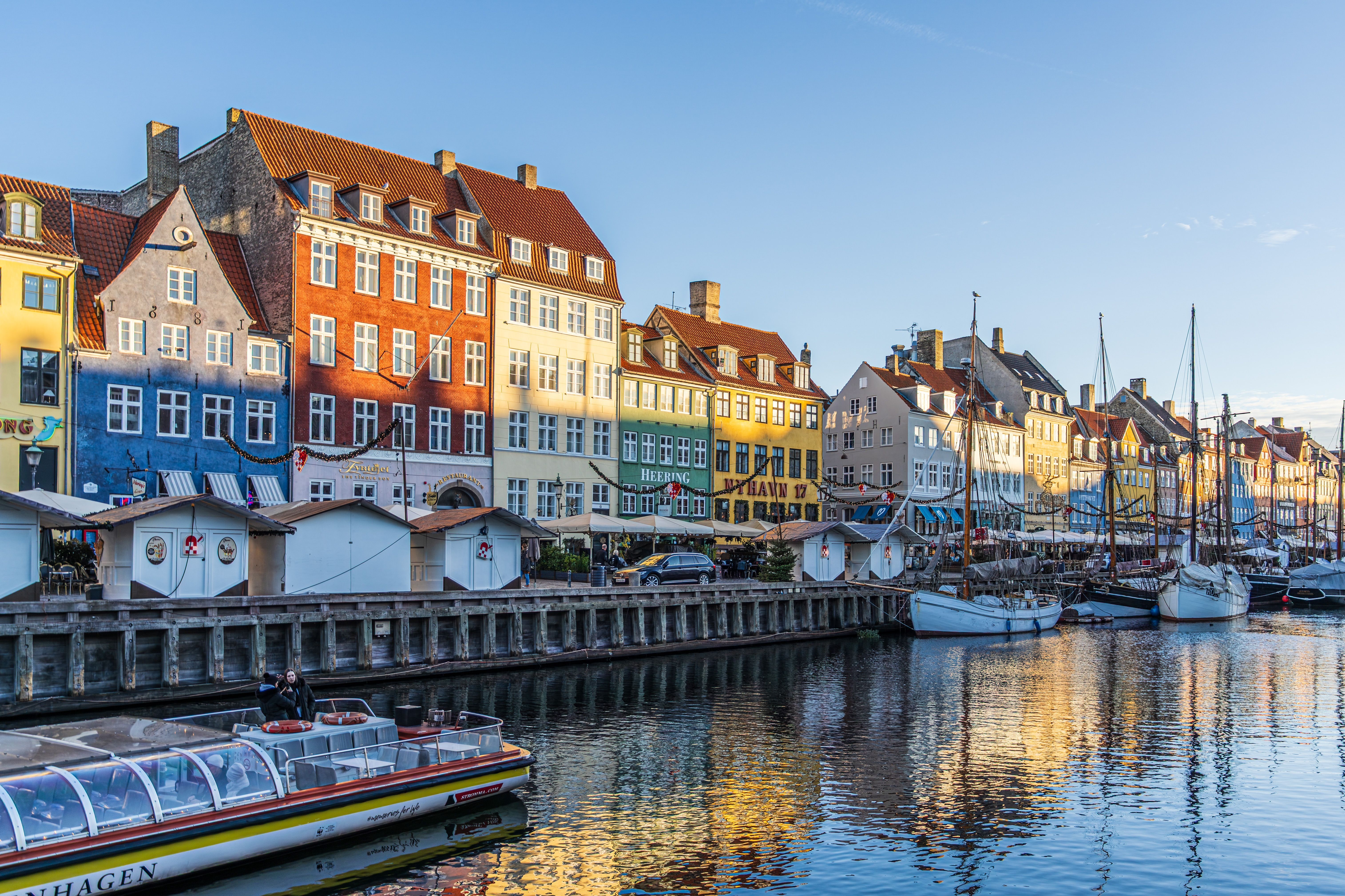 6058x4039 Charming Nyhavn Waterfront at Sunset, Copenhagen · Free