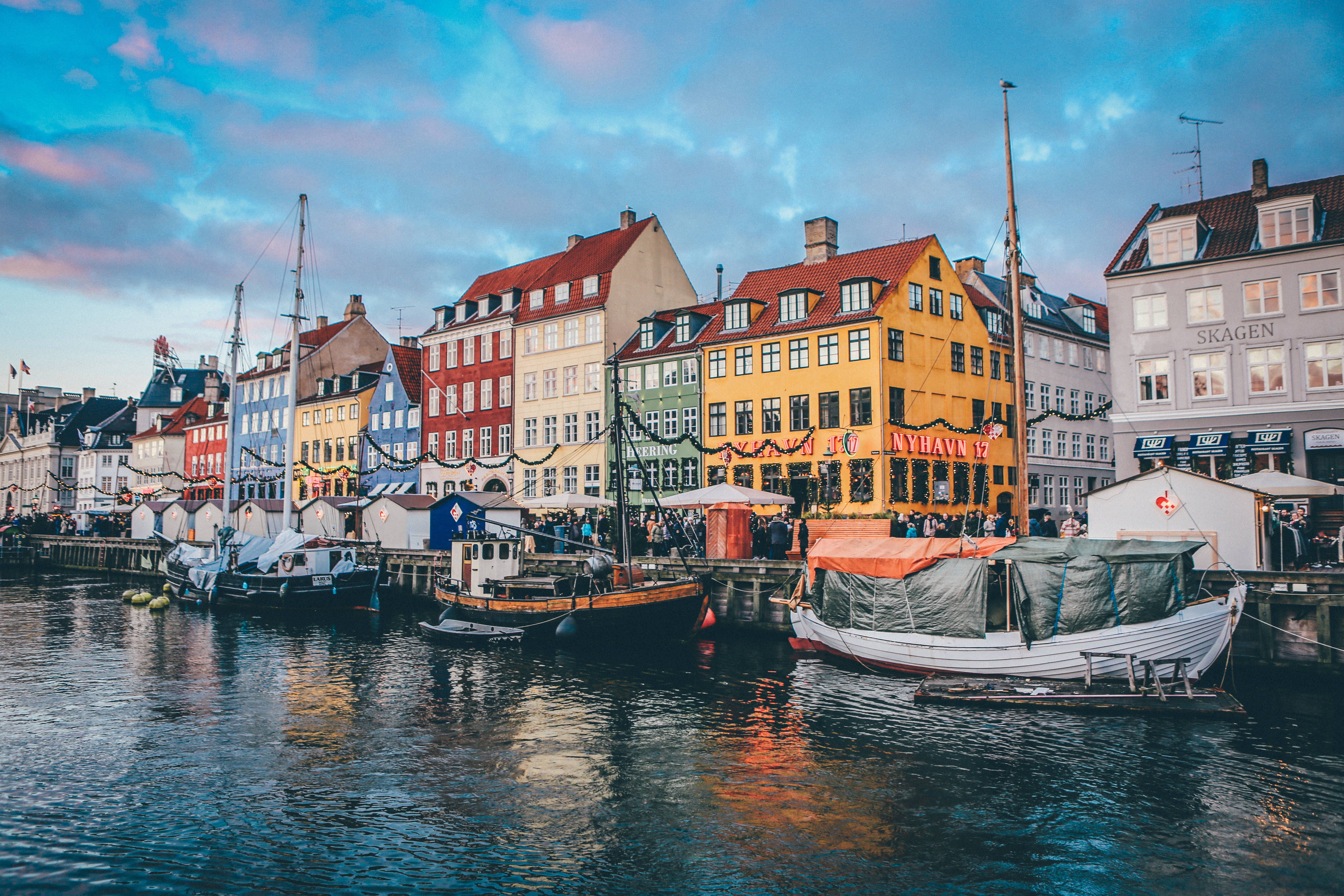5632x3755 Download Majestic View of Nyhavn Harbor in Denmark Wallpaper