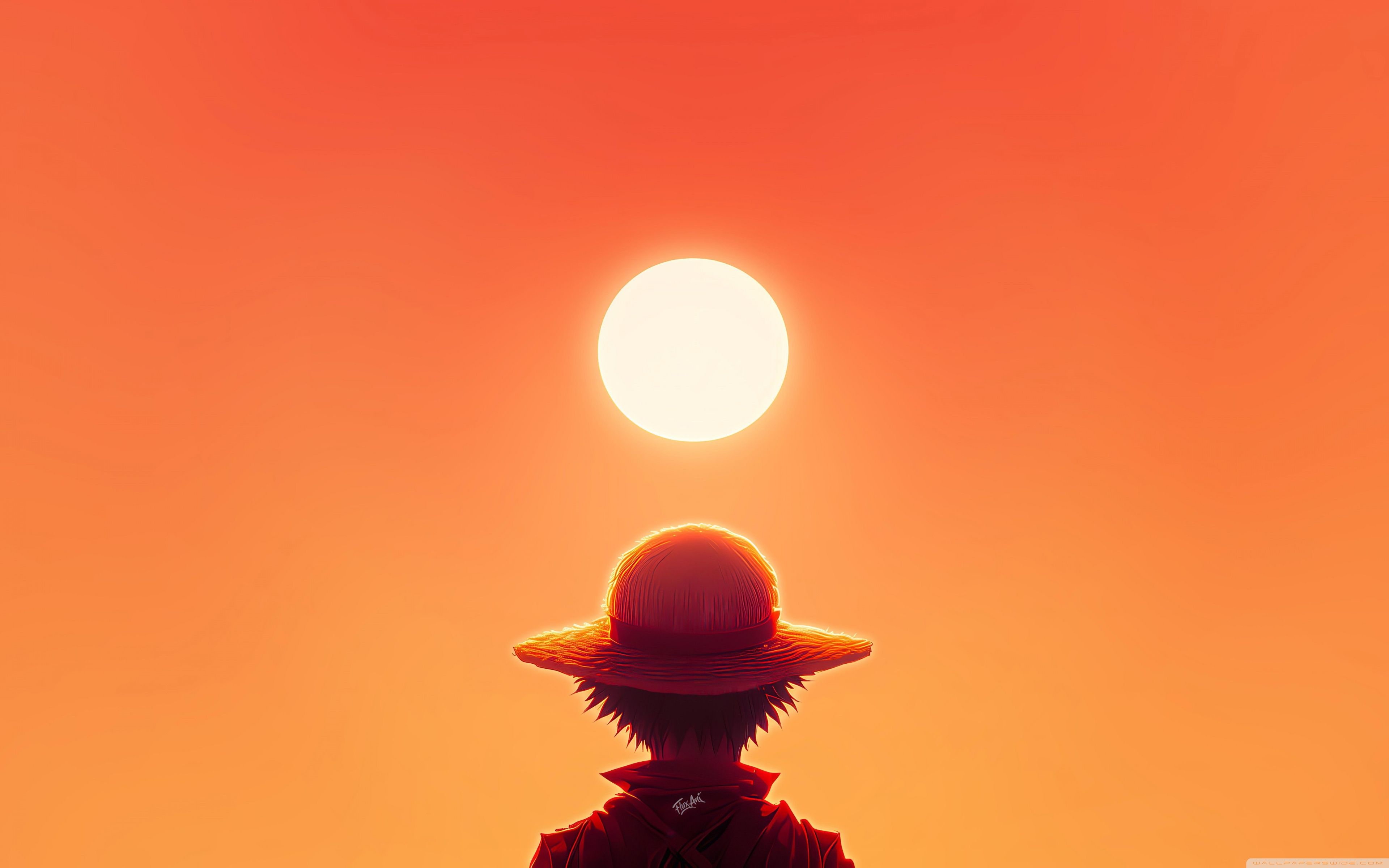 3840x2400 Luffy, One Piece, Orange Sky, Sun 4K UHD Wallpaper for UltraHD Desktop and TV : Widescreen and UltraWide Display : Dual Monitor : Smartphone and Tablet Devices