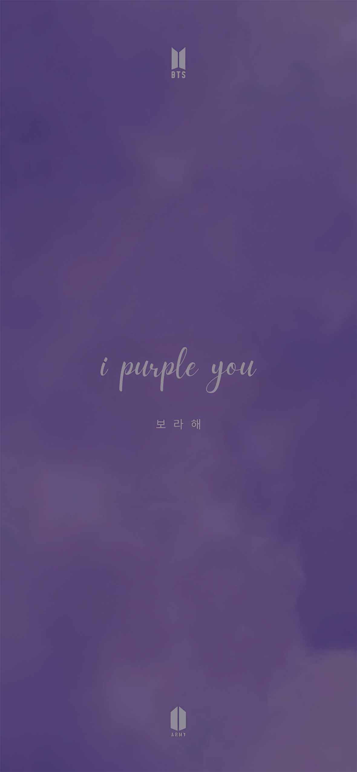 1180x2554 BTS I Purple You Fan Love Wallpaper Pop Wallpaper IPhone