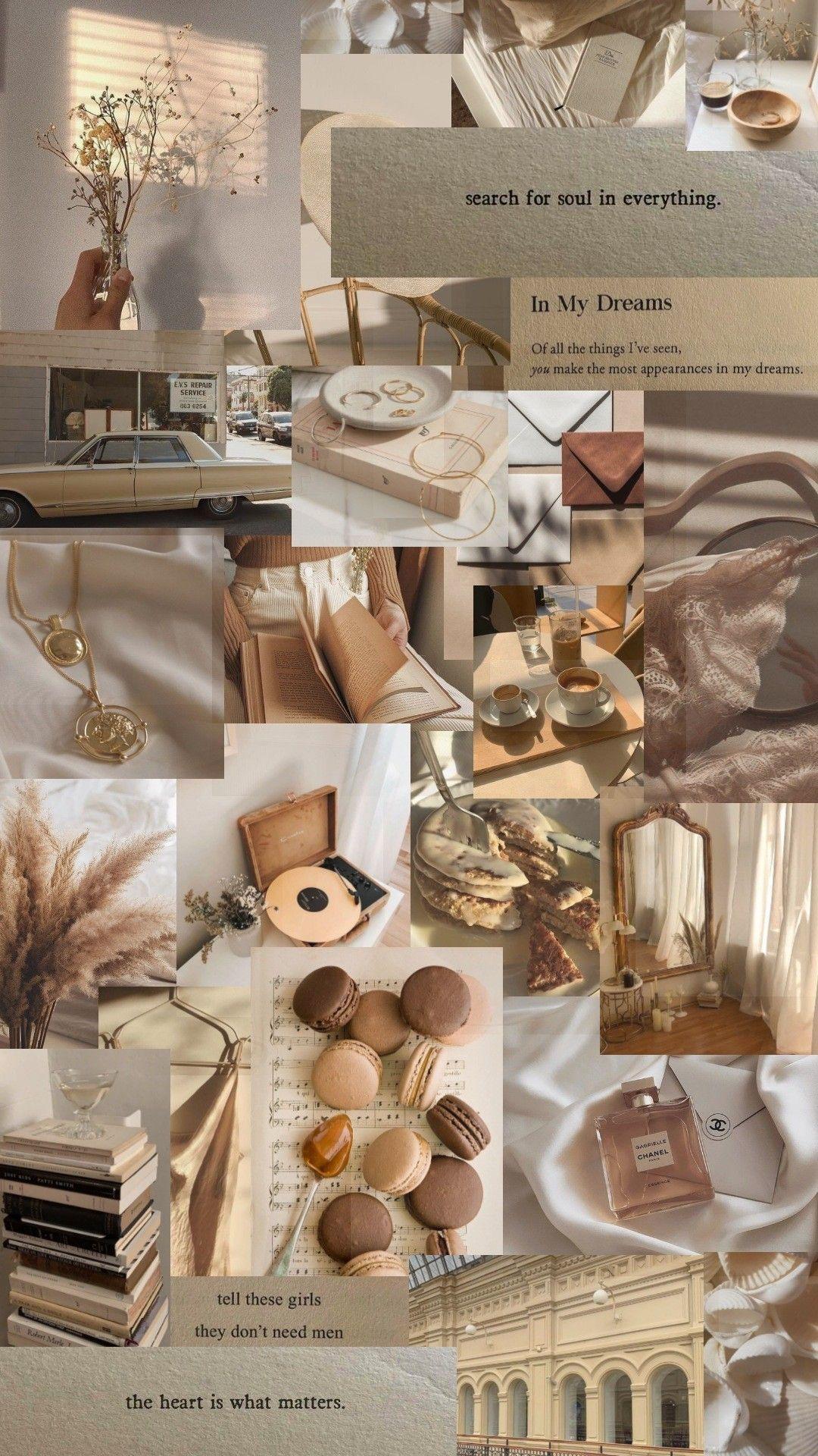 Beige Aesthetic Collage Wallpapers - Top Free Beige Aesthetic Collage ...