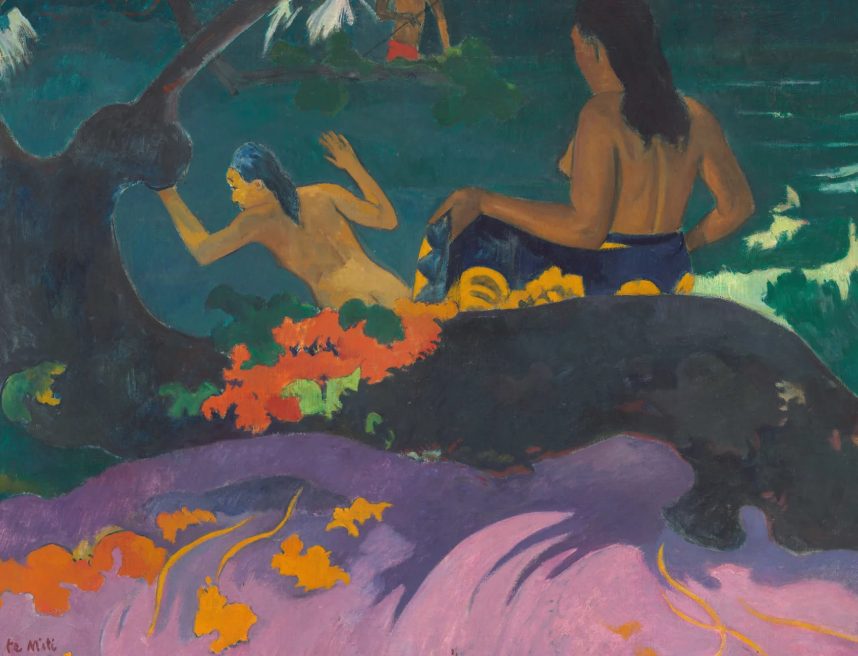 1700x1300 By The Sea' by Gauguin Wallpaper Mural