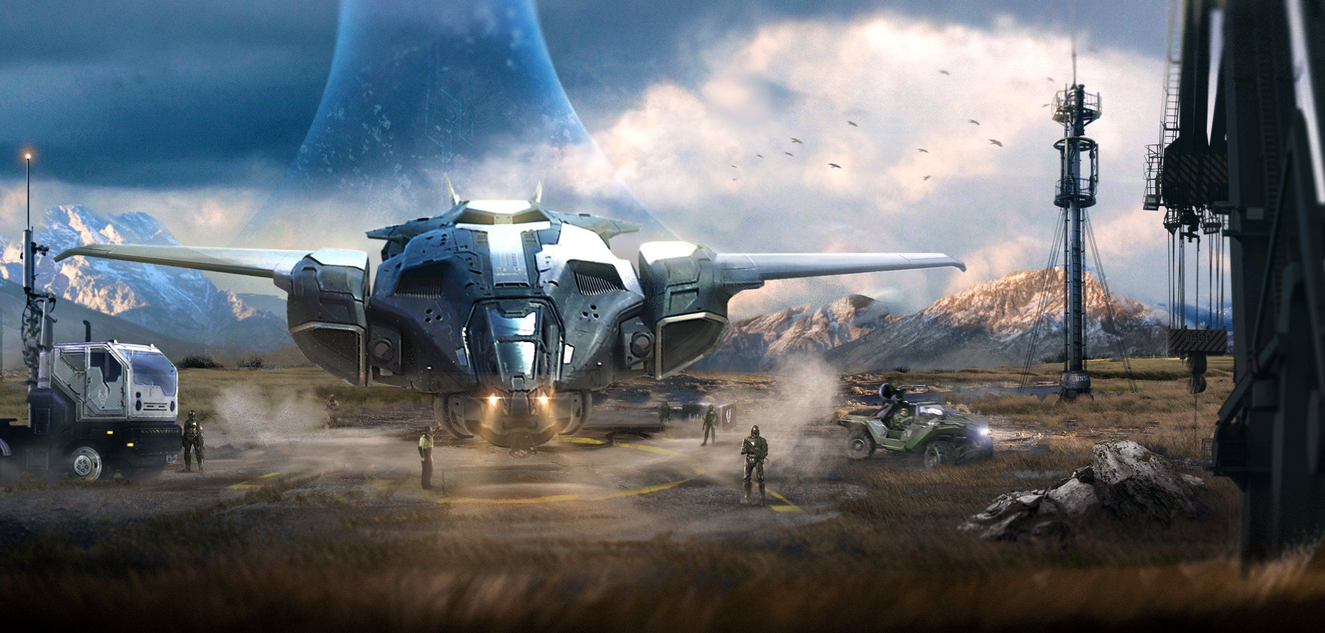 2574x1231 Halo Pelican Wallpaper