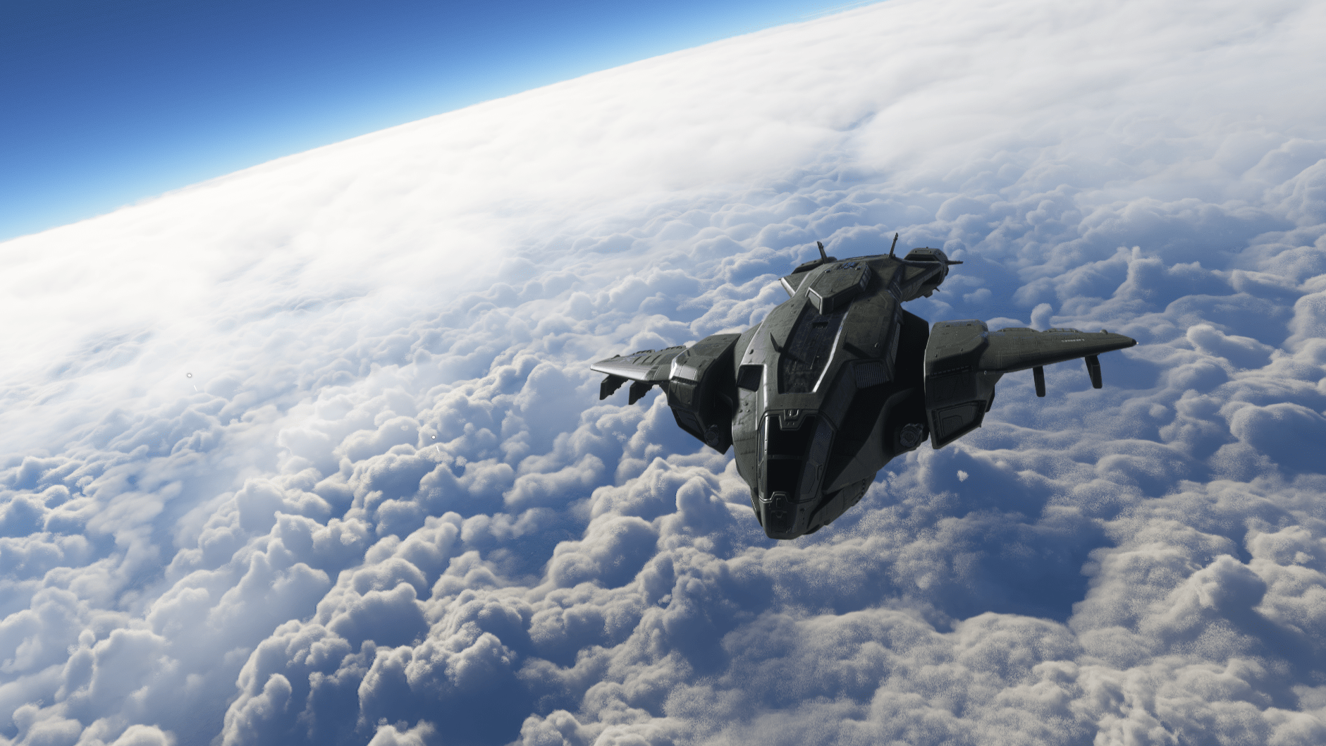 1881x1058 Flying a Halo spaceship in Microsoft Flight Sim shouldn't work this well
