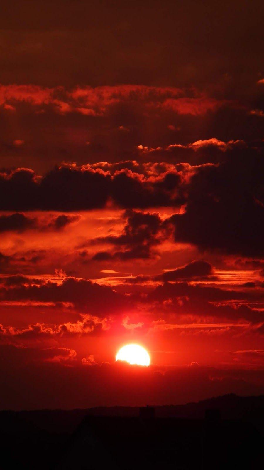 900x1600 Red Aesthetic Sky Wallpaper