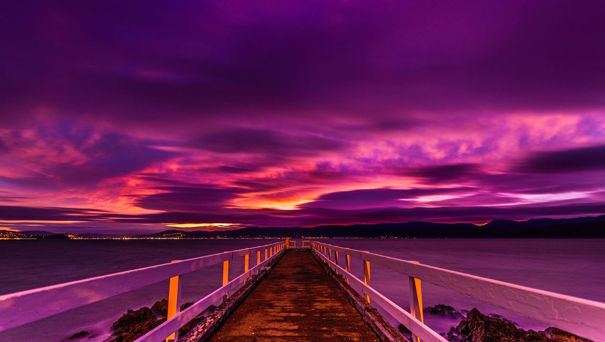 2048x1158 Purple Sky Wallpaper