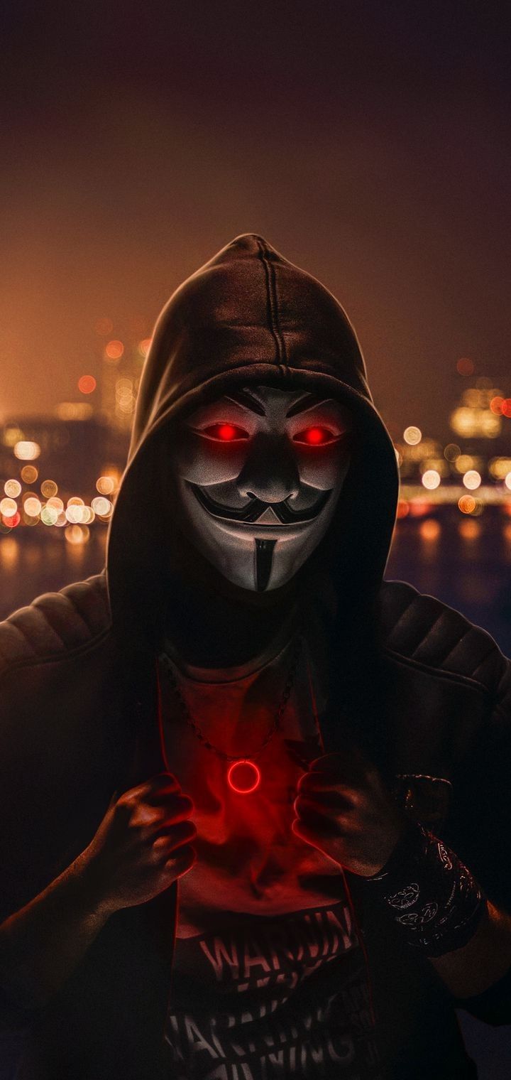720x1520 Black Aesthetic Neon Boy Joker Wallpaper