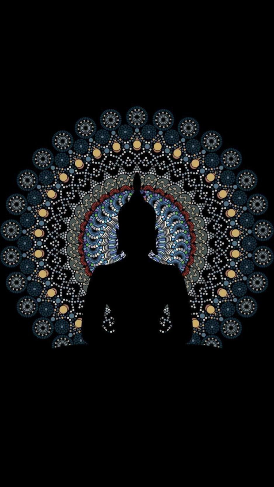 938x1668 Buddha Dark Wallpaper