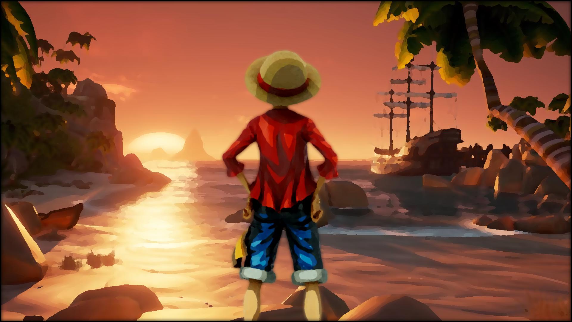 1920x1080 Luffy visiting the Sea of Thieves