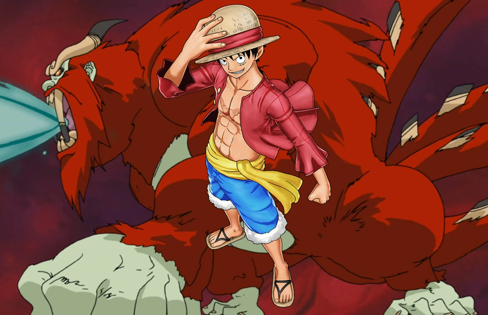 1675x1080 Monkey D. Luffy. Five World War