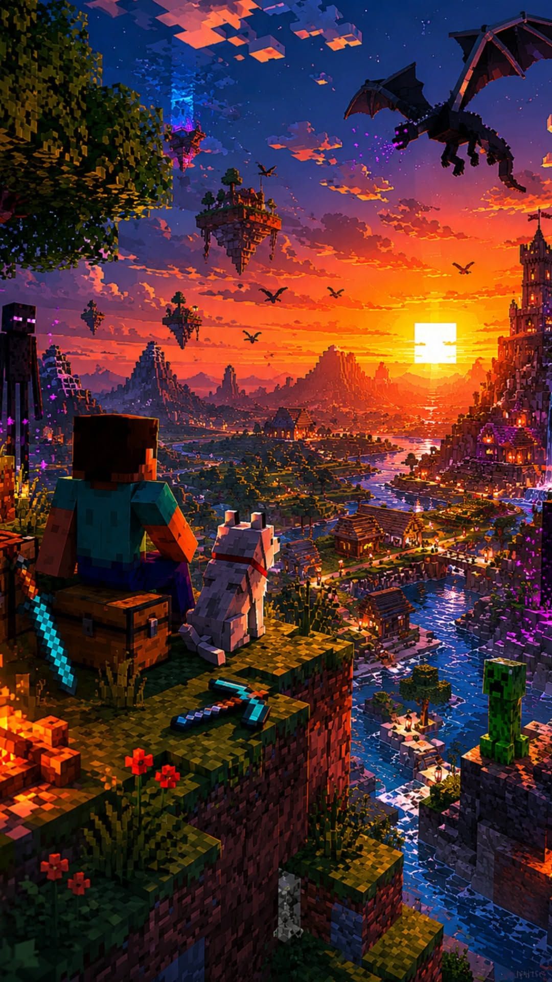 1080x1920 Minecraft Wallpaper 4k