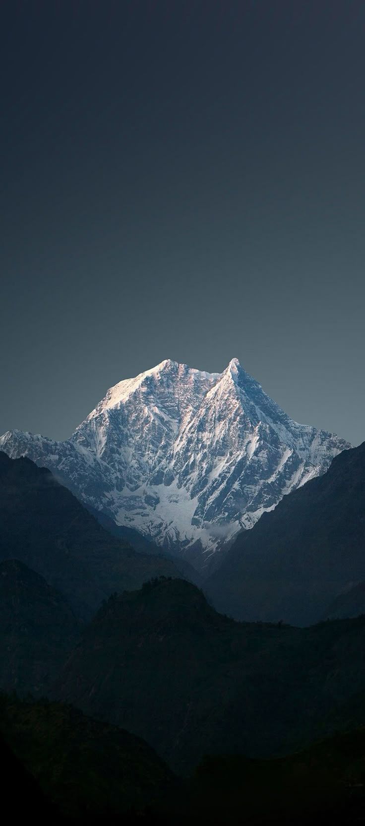 736x1665 iOS iPhone X, dark, sky, mountain, simple, photography, nature, apple, wallpaper, iphone clean, beauty, colour, iOS, minimal
