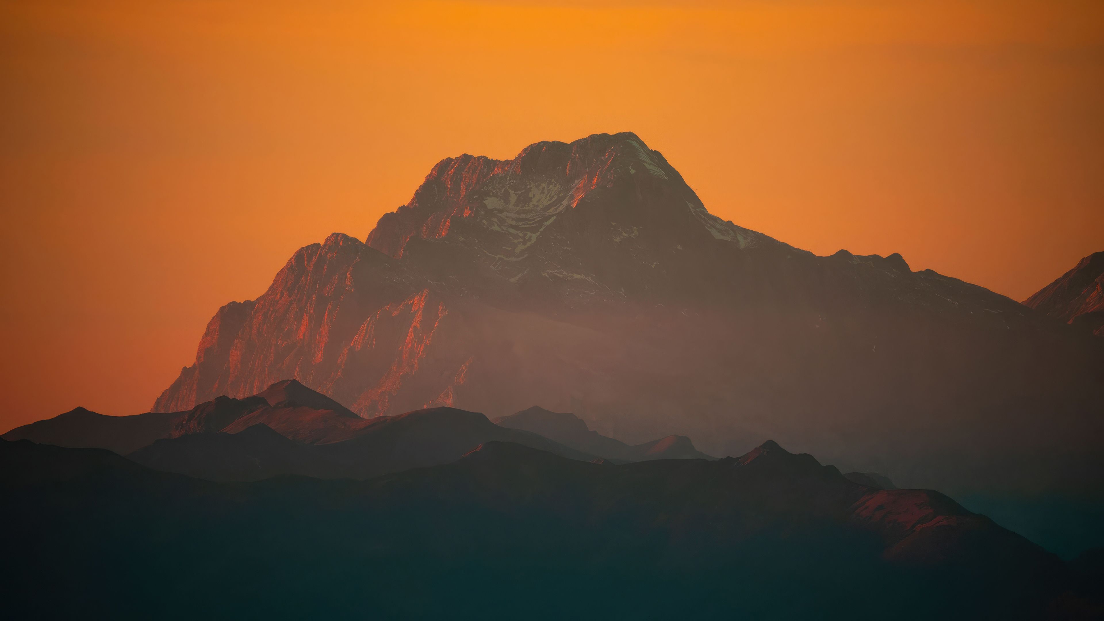 3840x2160 Peaceful Dusk Over The Mountains Wallpaper, HD Nature Wallpaper, 4k Wallpaper, Image, Background, Photos and Picture