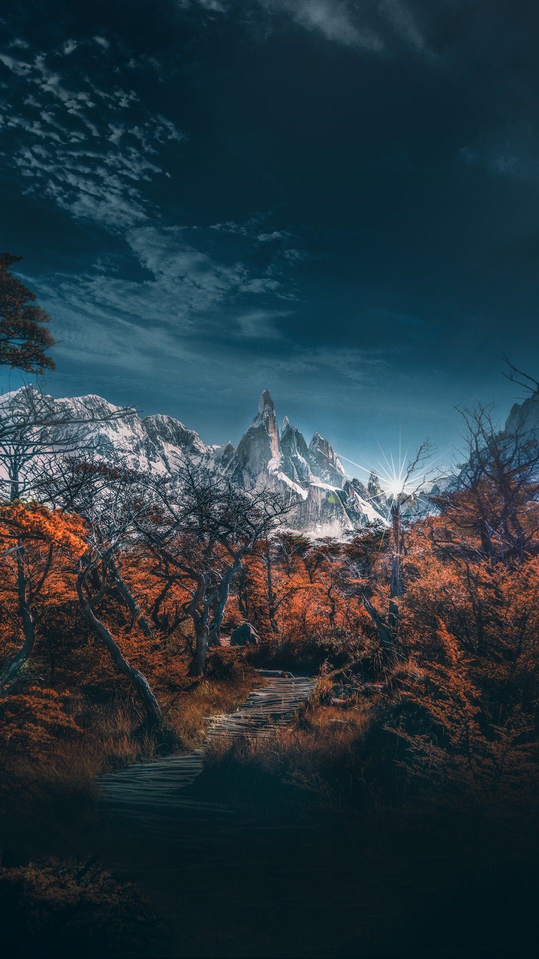 1080x1920 Snow Mountains 5K Wallpaper