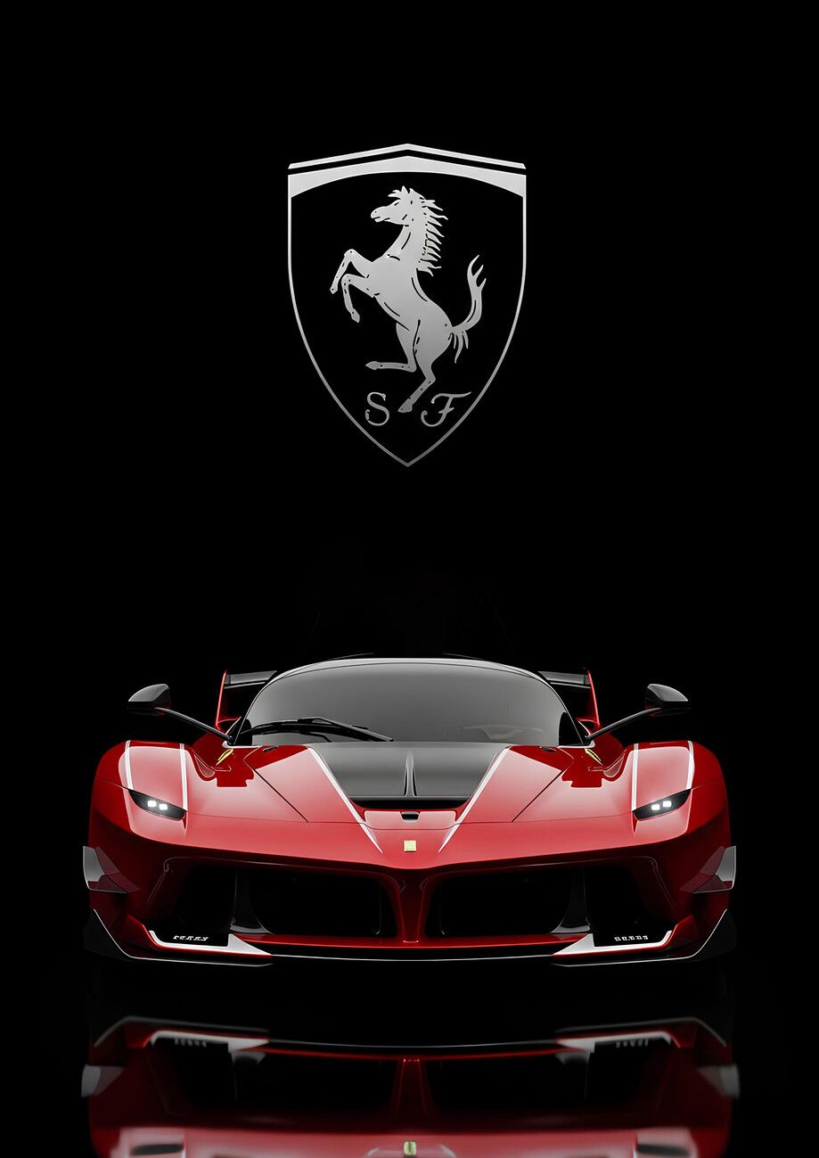 919x1299 Poster Prancing Horse Unleashed: Ferrari FXX K Studio Portrait