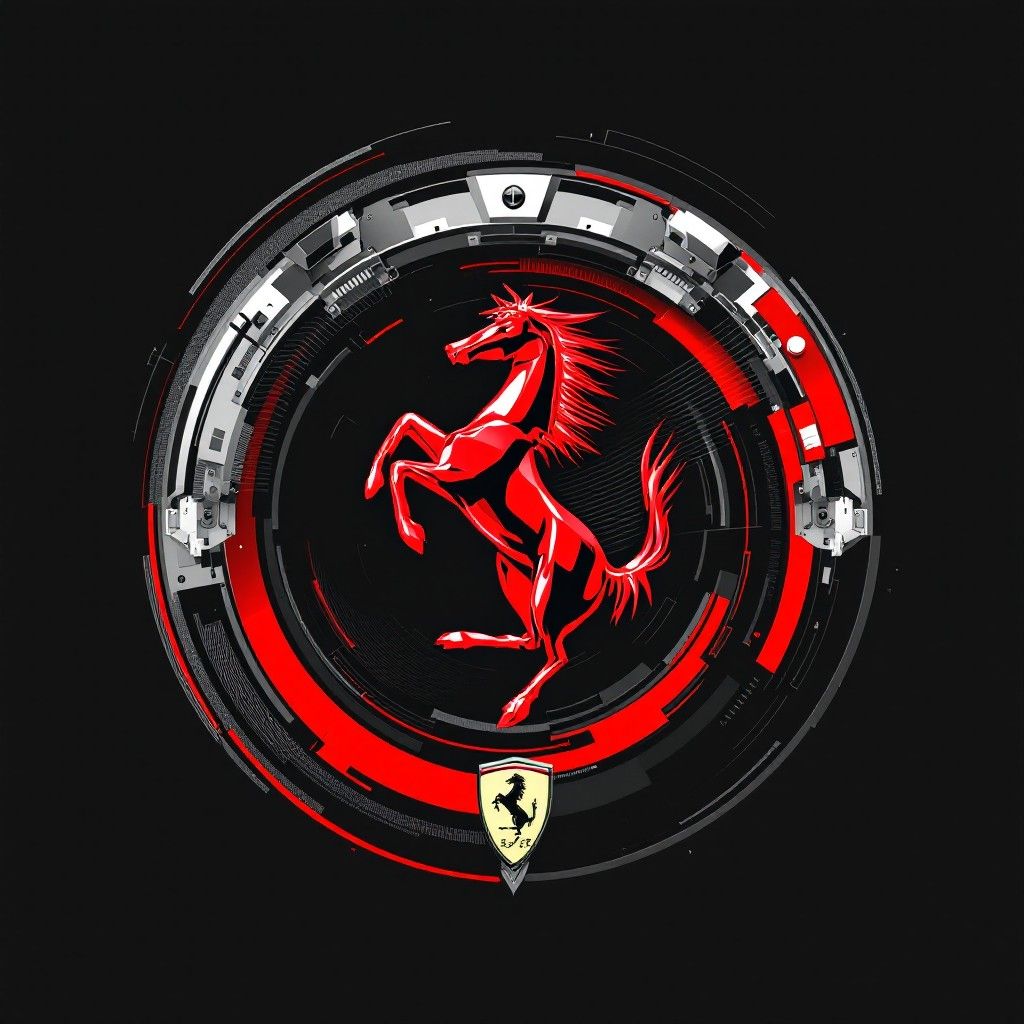 1024x1024 Download Iconic Prancing Horse Image, Emblem, Logo